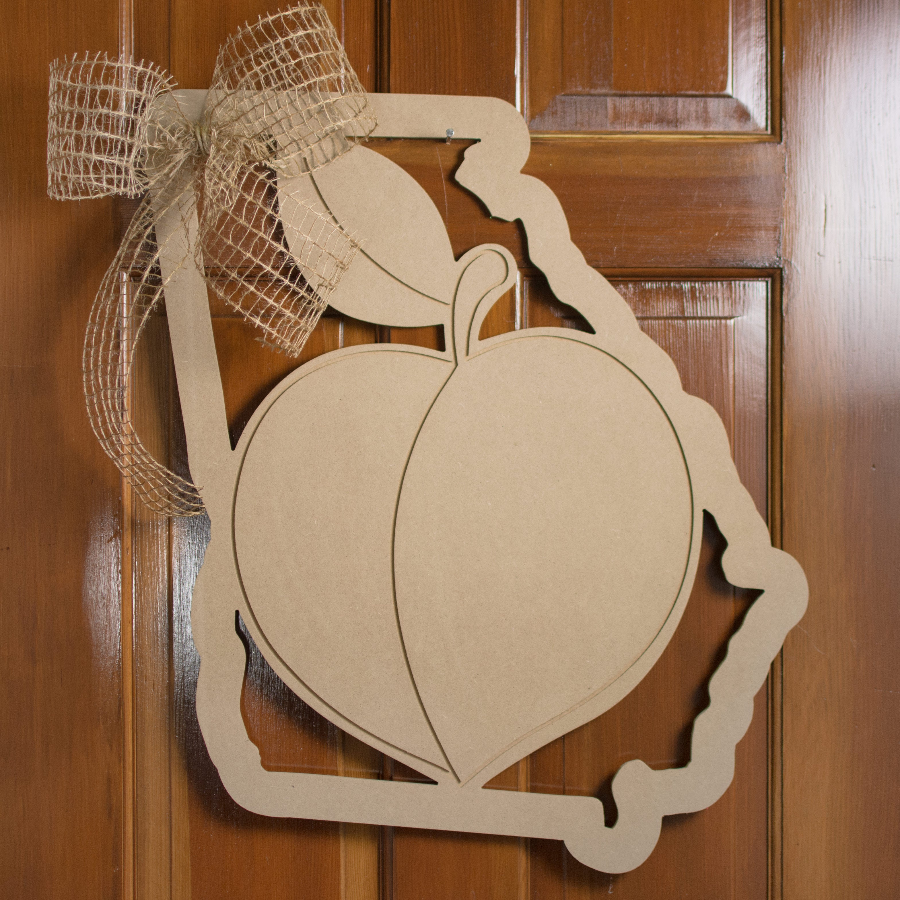 23" Peach Georgia State Outline Sign Lifestyle Photo
