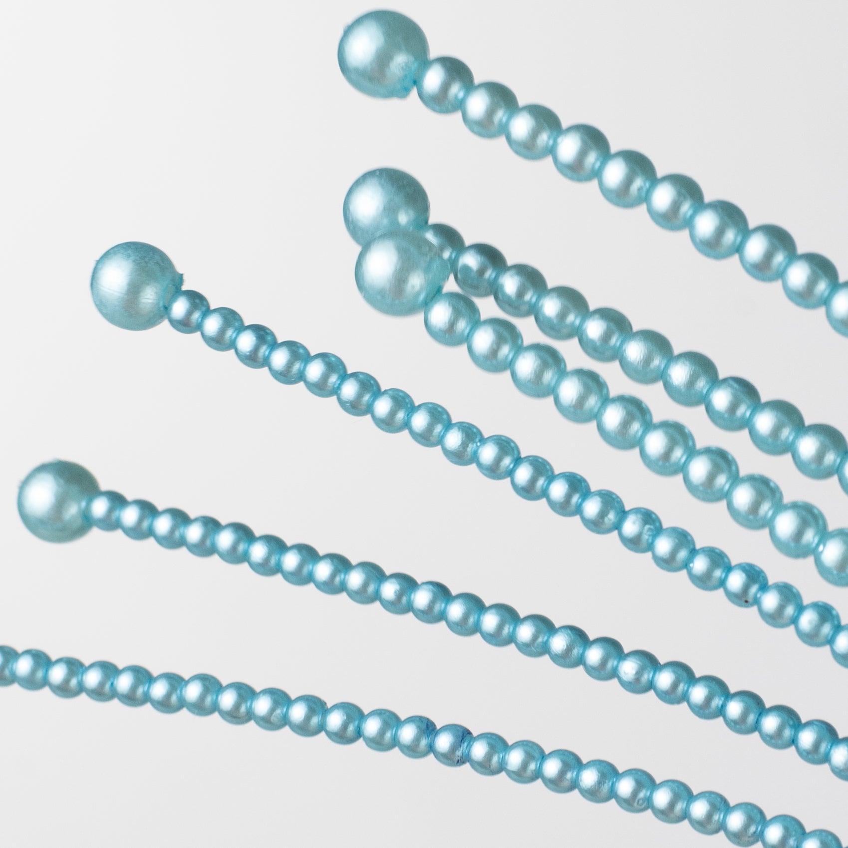 18" Pearl Bead Fountain Spray: Blue Lifestyle Photo