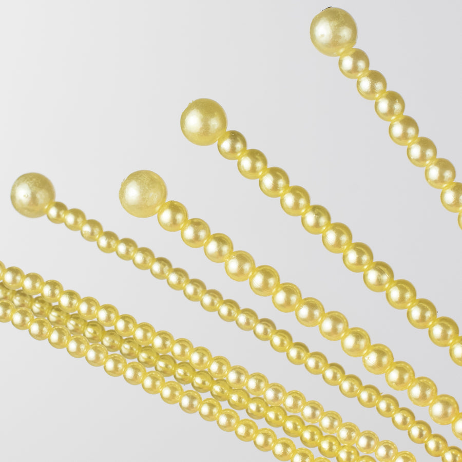 18" Pearl Bead Fountain Spray: Yellow Lifestyle Photo