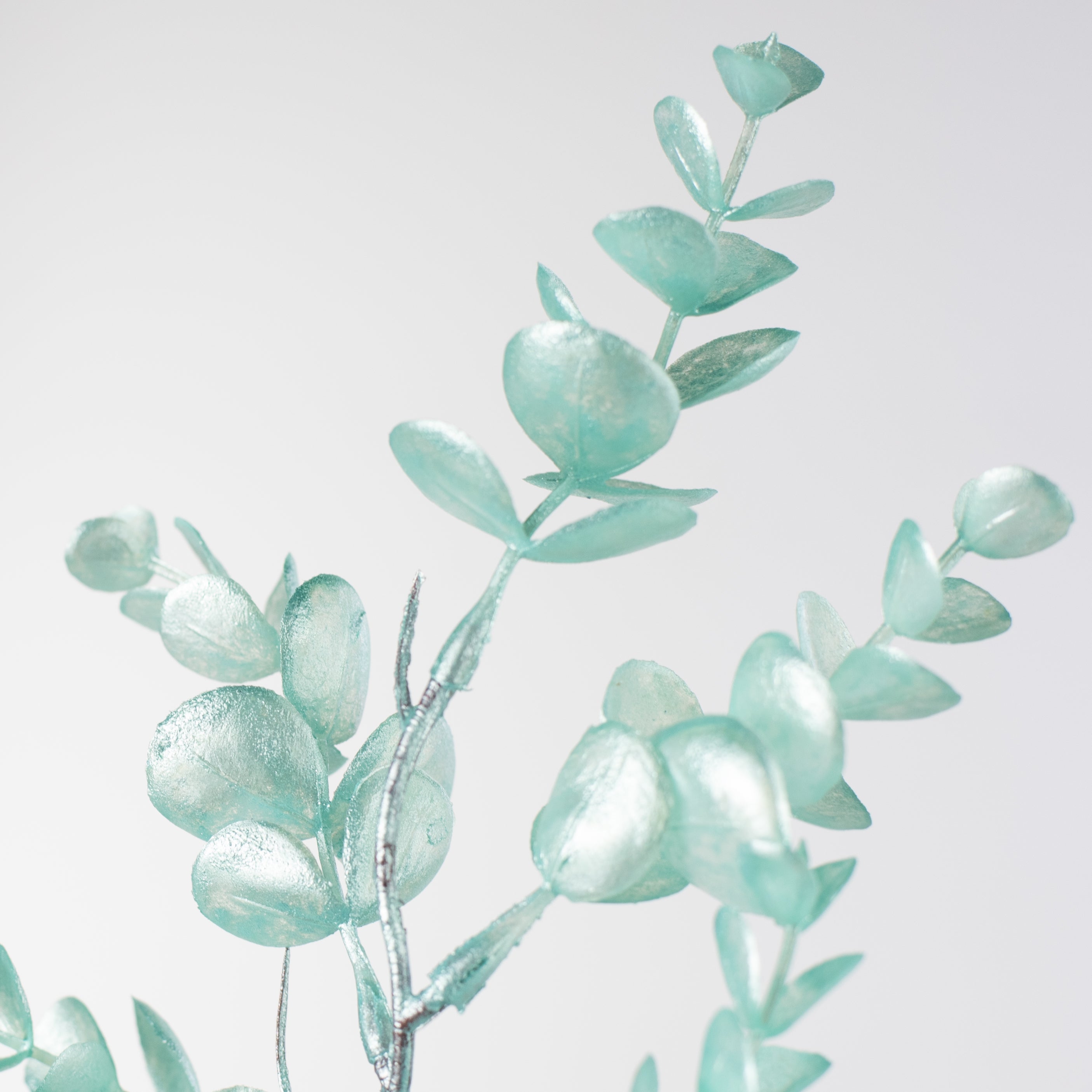 25" Pearl Eucalyptus Spray: Light Blue detail photo 4
