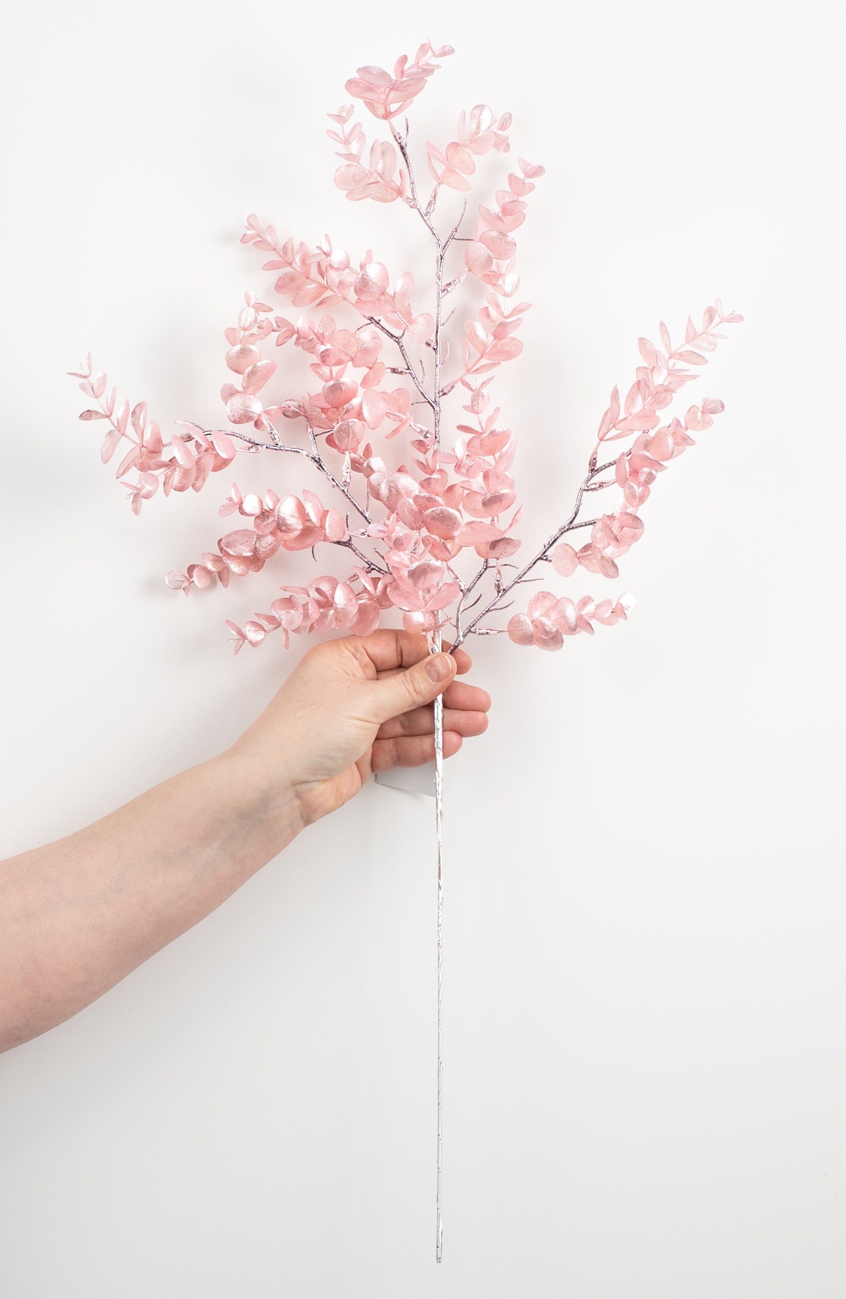 25" Pearl Eucalyptus Spray: Pink detail photo 3