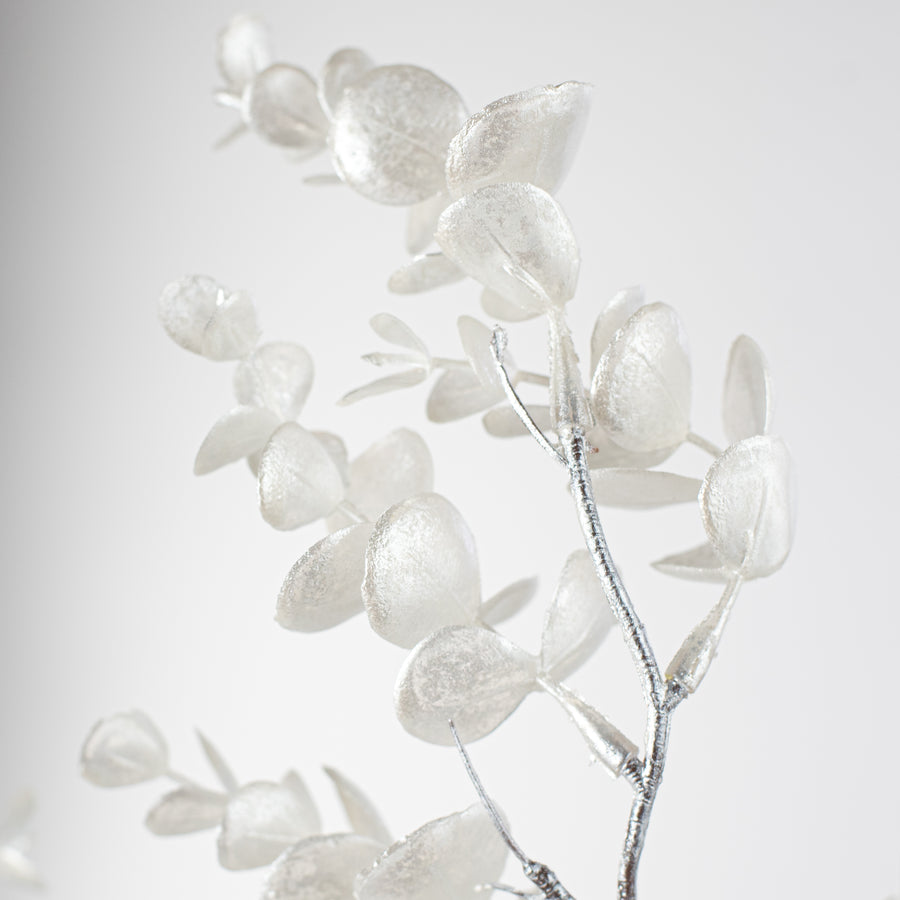 25" Pearl Eucalyptus Spray: White Lifestyle Photo
