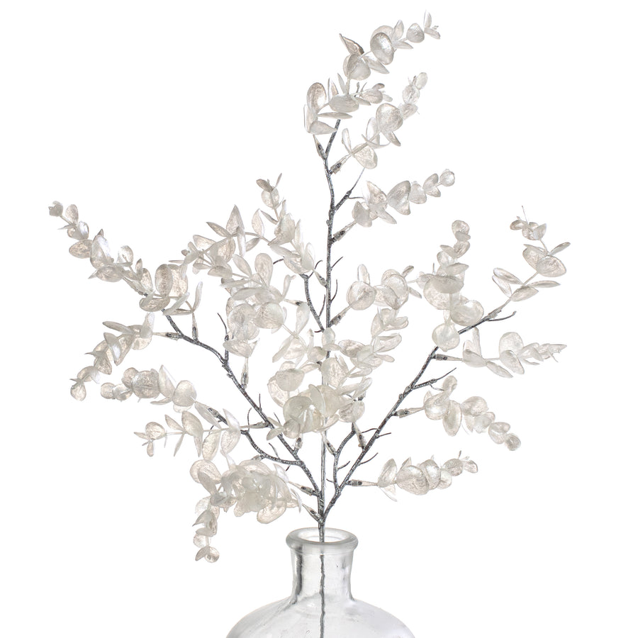 25" Pearl Eucalyptus Spray: White Item Number: MN032427