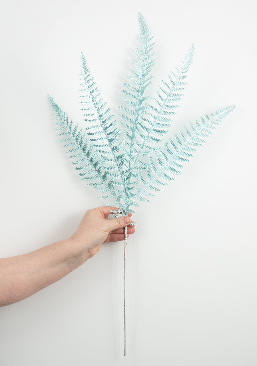 28" Pearl Fern Spray: Light Blue detail photo 3