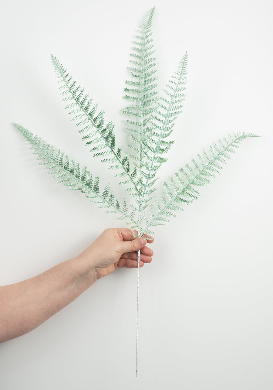 28" Pearl Fern Spray: Mint detail photo 3