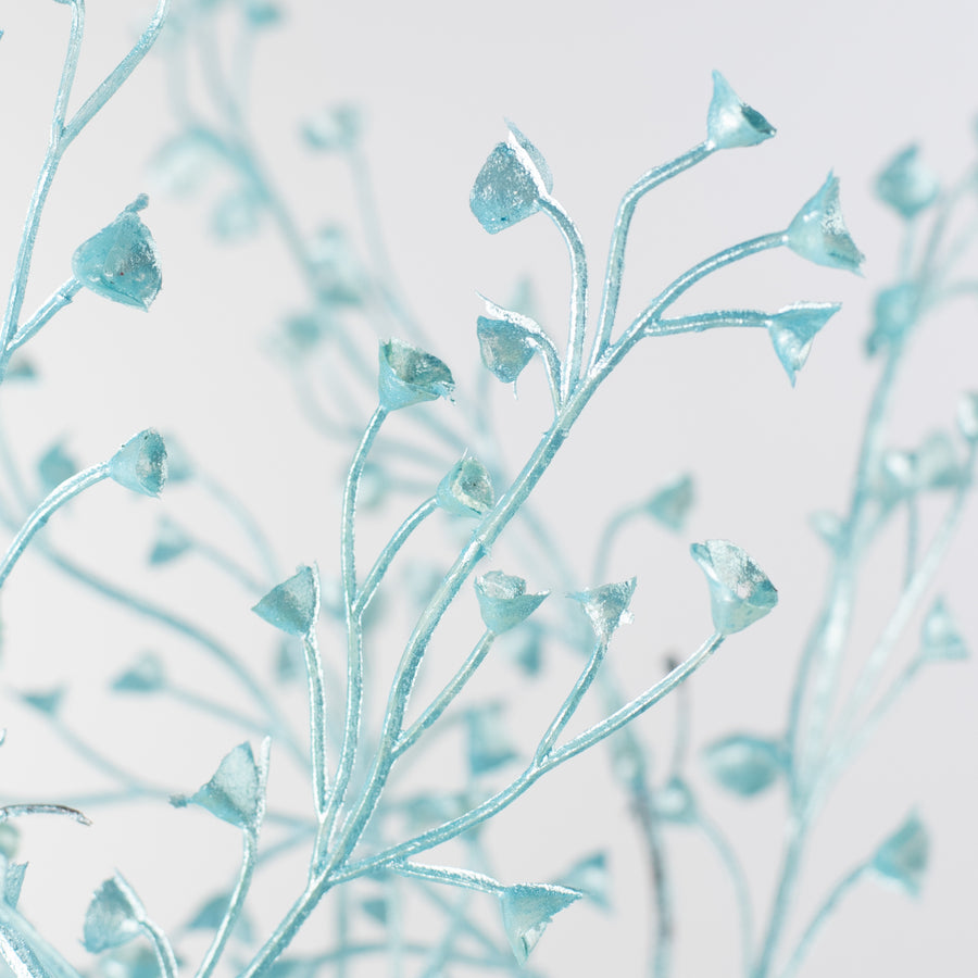 28" Pearl Mini Flower Spray: Light Blue Lifestyle Photo