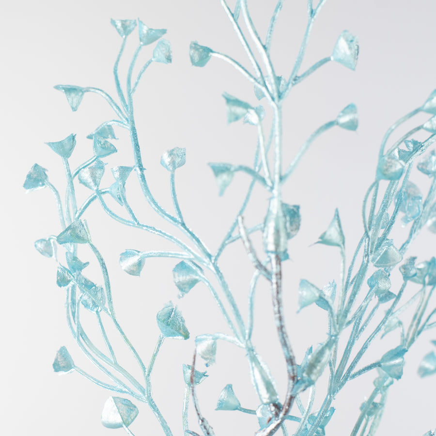 28" Pearl Mini Flower Spray: Light Blue detail photo 4
