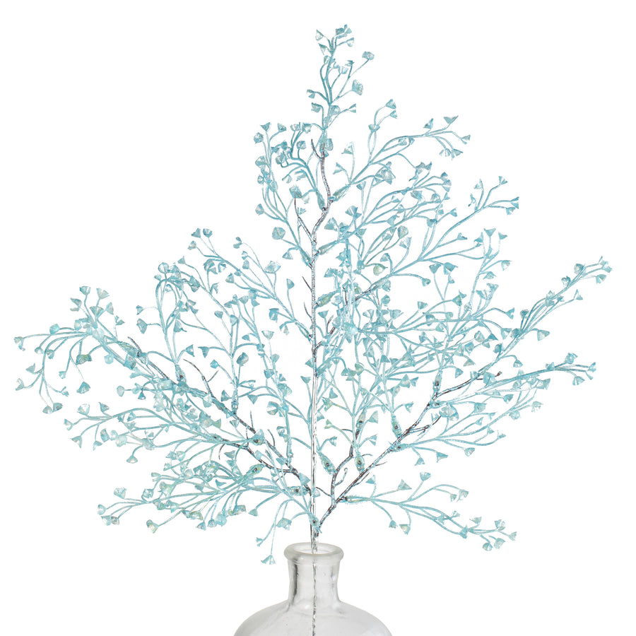 28" Pearl Mini Flower Spray: Light Blue Item Number: MN032514