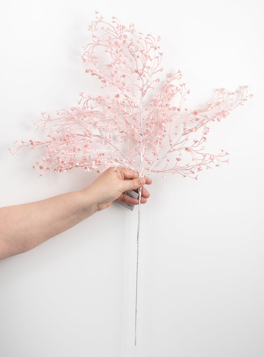 28" Pearl Mini Flower Spray: Pink detail photo 3
