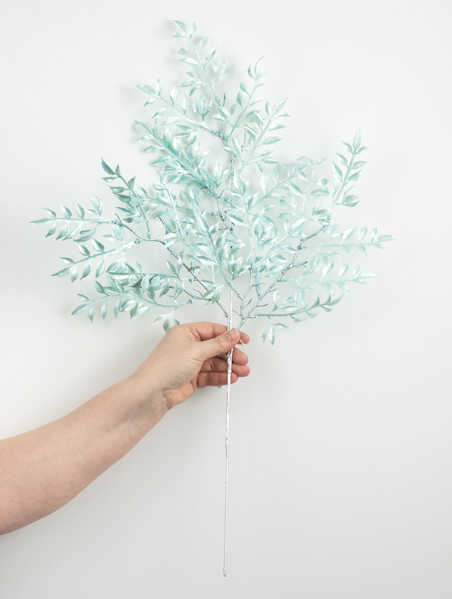 25" Pearl Ruscus Spray: Light Blue detail photo 3