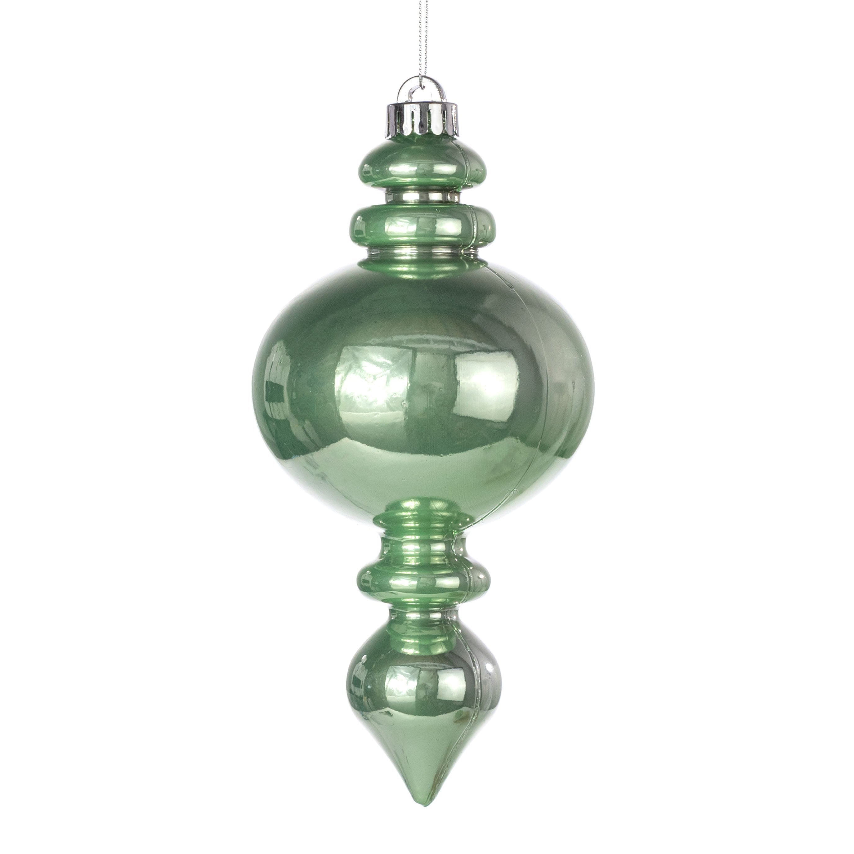 9" Pearlescent Finial Ornament: Mint Green Item Number: 86957MINT