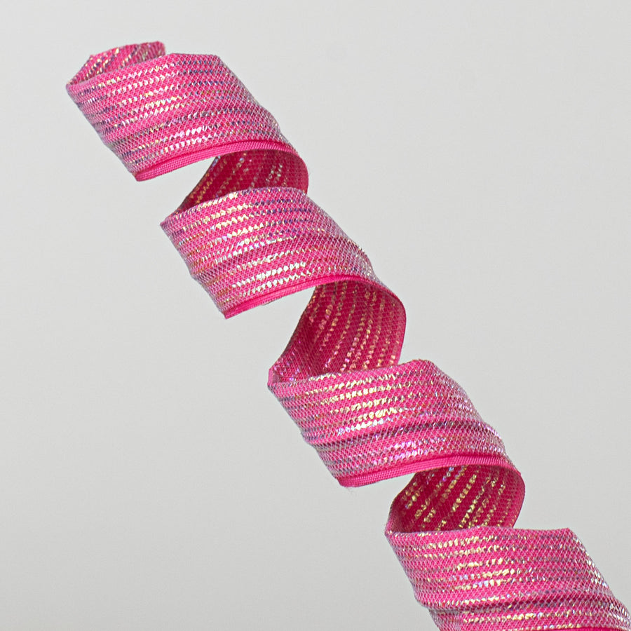 16" Pearlescent Pastel Curly Pick: Iridescent Fuchsia Pink Lifestyle Photo