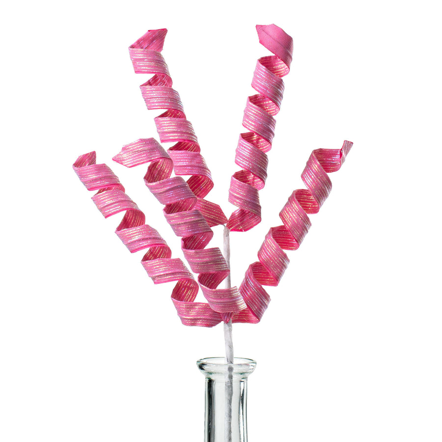 16" Pearlescent Pastel Curly Pick: Iridescent Fuchsia Pink Item Number: 63000BT