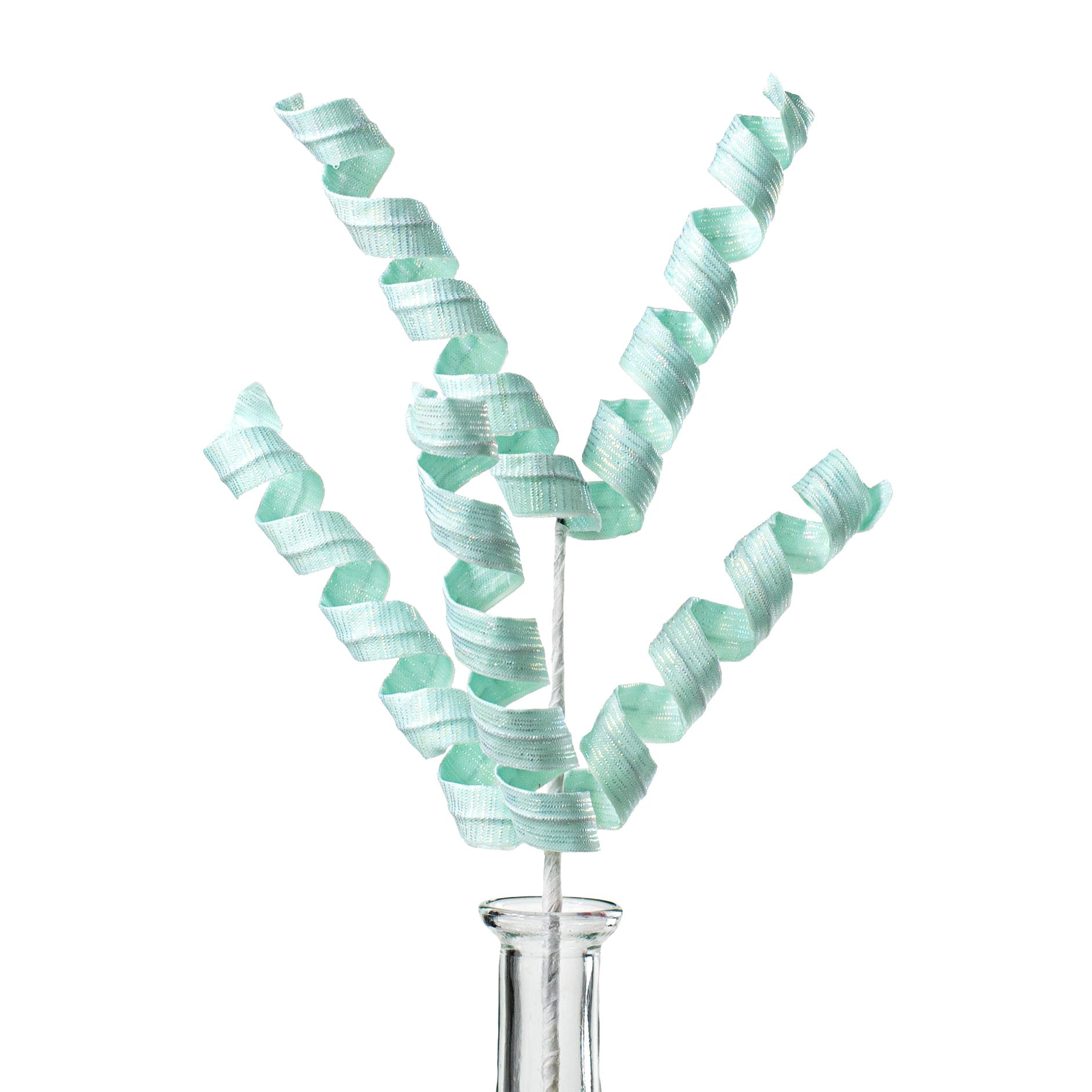 16" Pearlescent Pastel Curly Pick: Iridescent Mint Item Number: 63000MINT