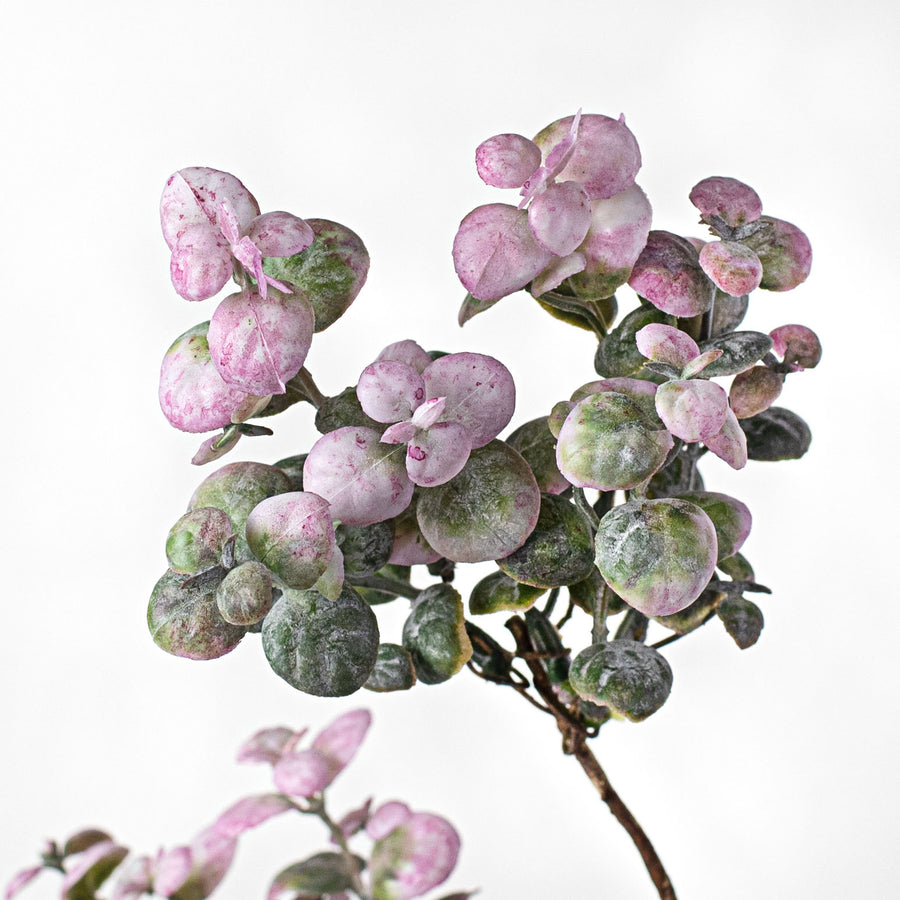 19" Pebble Eucalyptus Spray: Frosted Green & Pink Lifestyle Photo