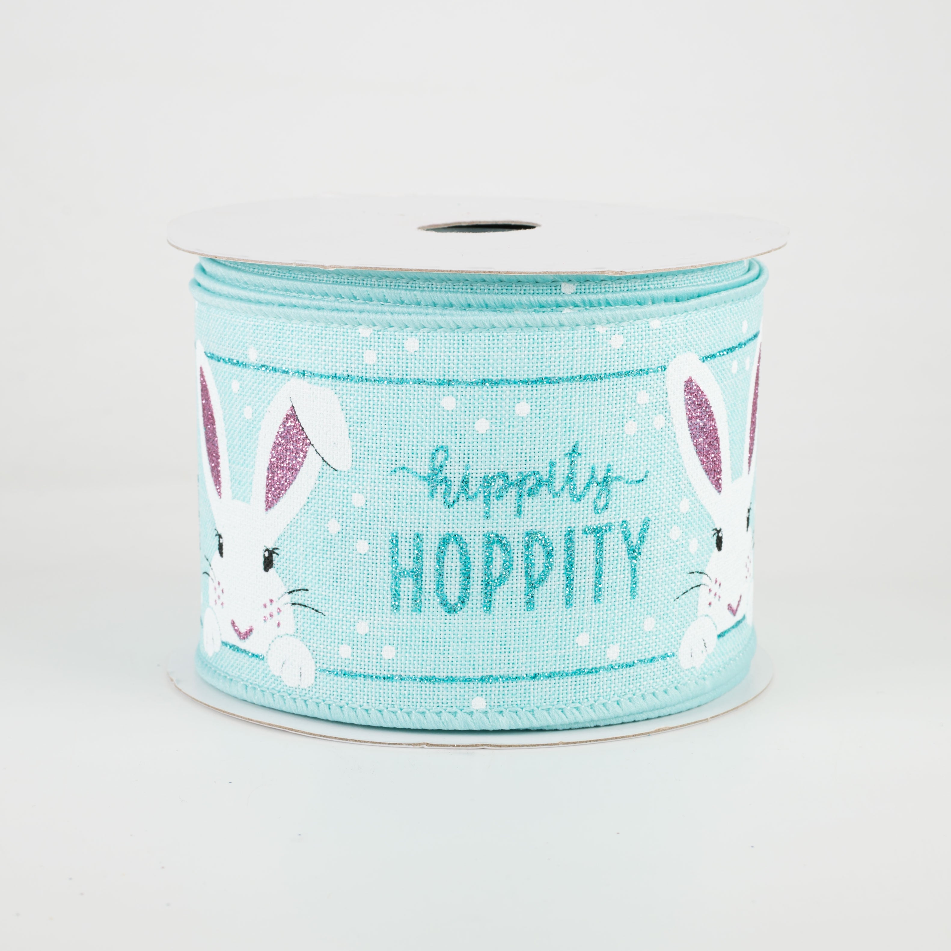 2.5" Peeking Bunny Ribbon: Ice Blue, Robbin's Egg Blue, Pink (10 Yards)