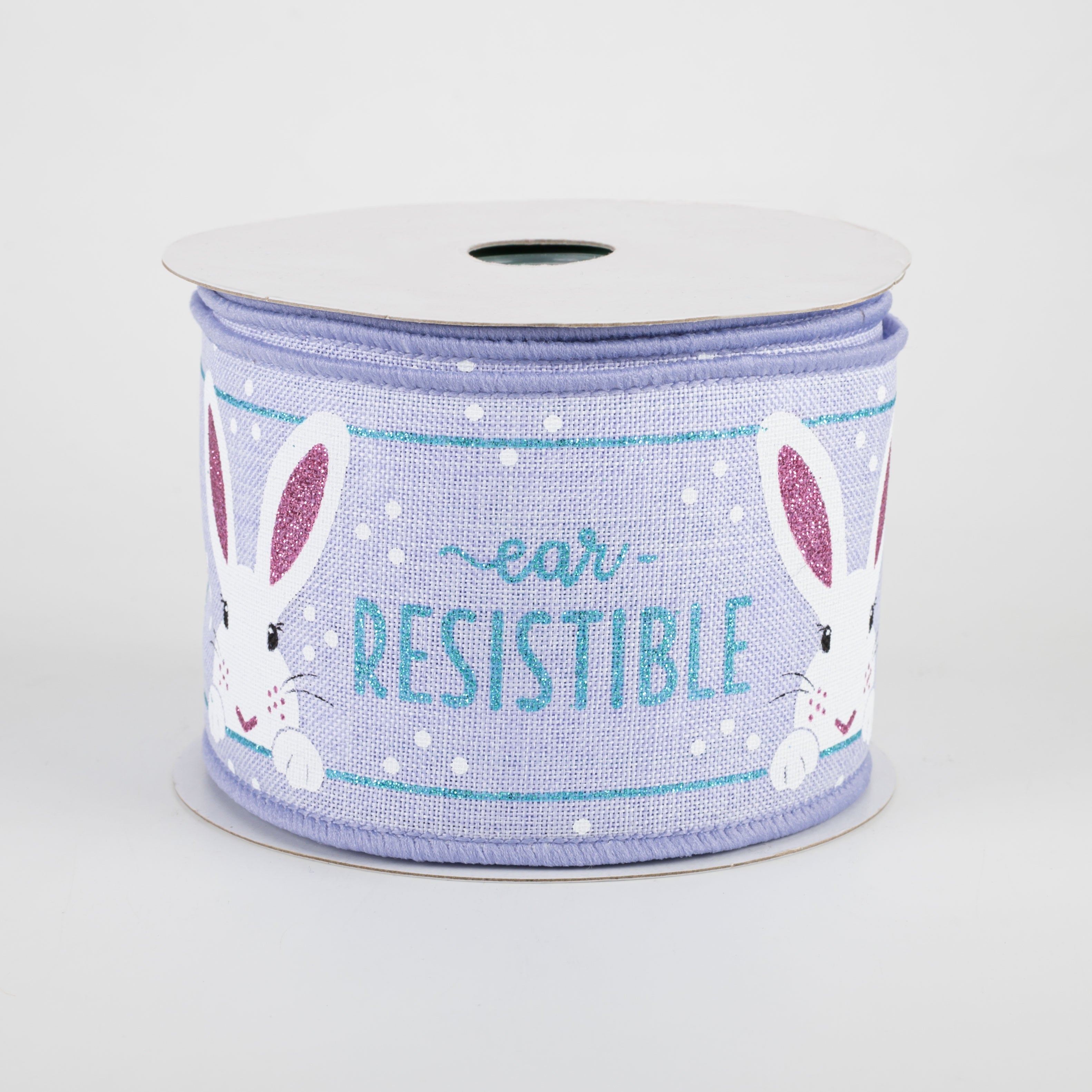 2.5" Peeking Bunny Ribbon: Light Lavender, Robbin's Egg Blue, Pink (10 Yards)
