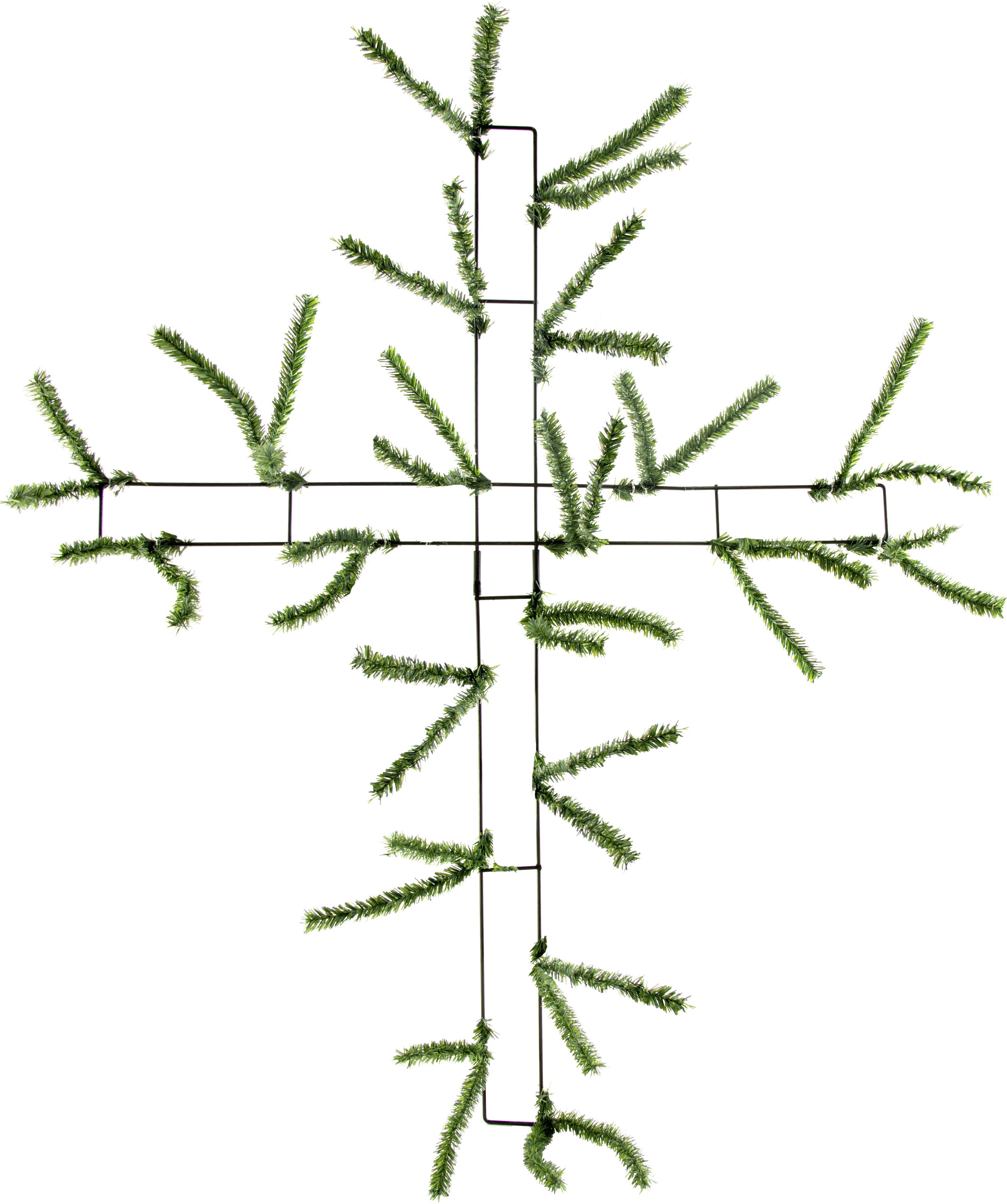 27" Pencil Tinsel Wire Cross Form: Green Item Number: XX760209
