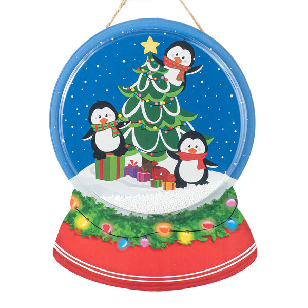 ケロッチ様 シーグラスアート『クリスマスsnow globe*☆～プレゼント～』 penguins-christmas-tree-snow-