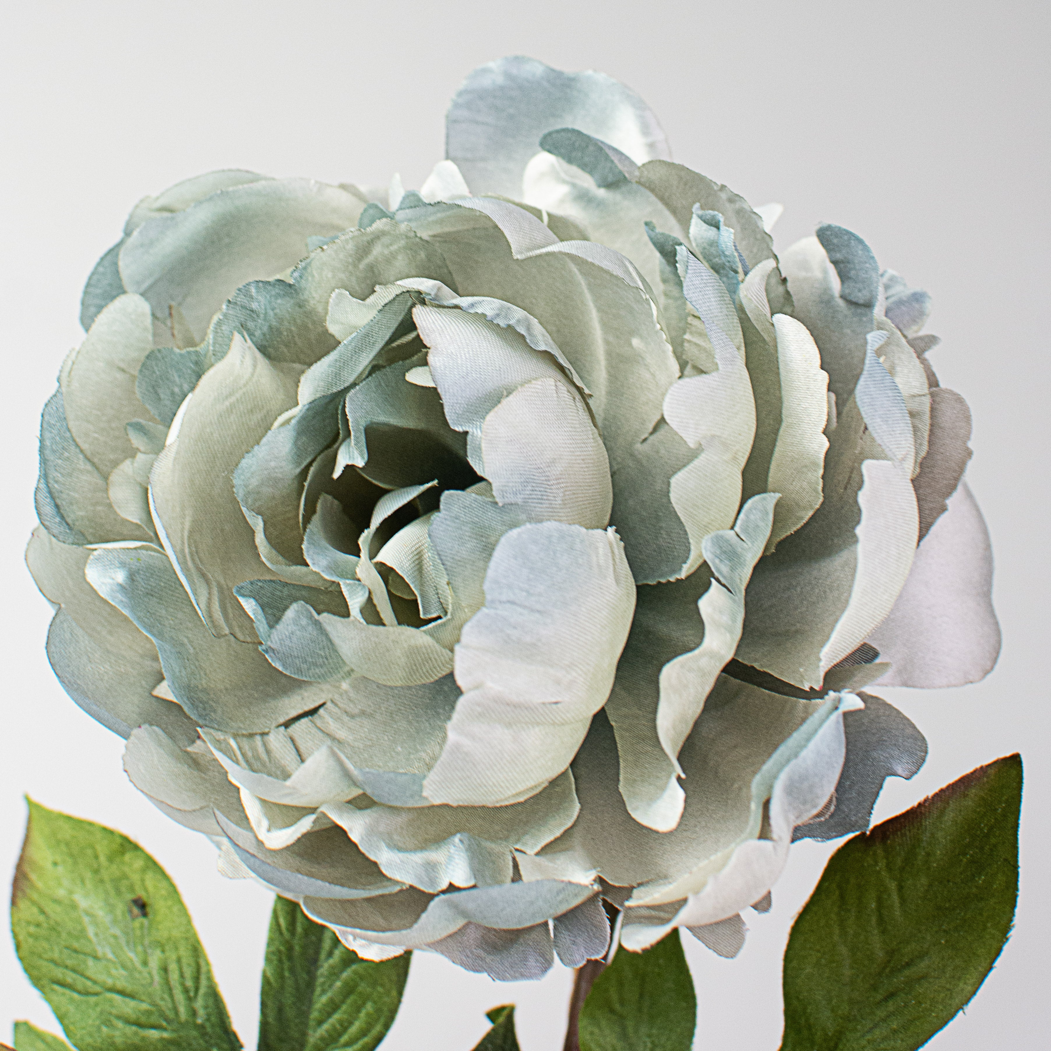 30" Peony Stem: Dusty Blue Lifestyle Photo