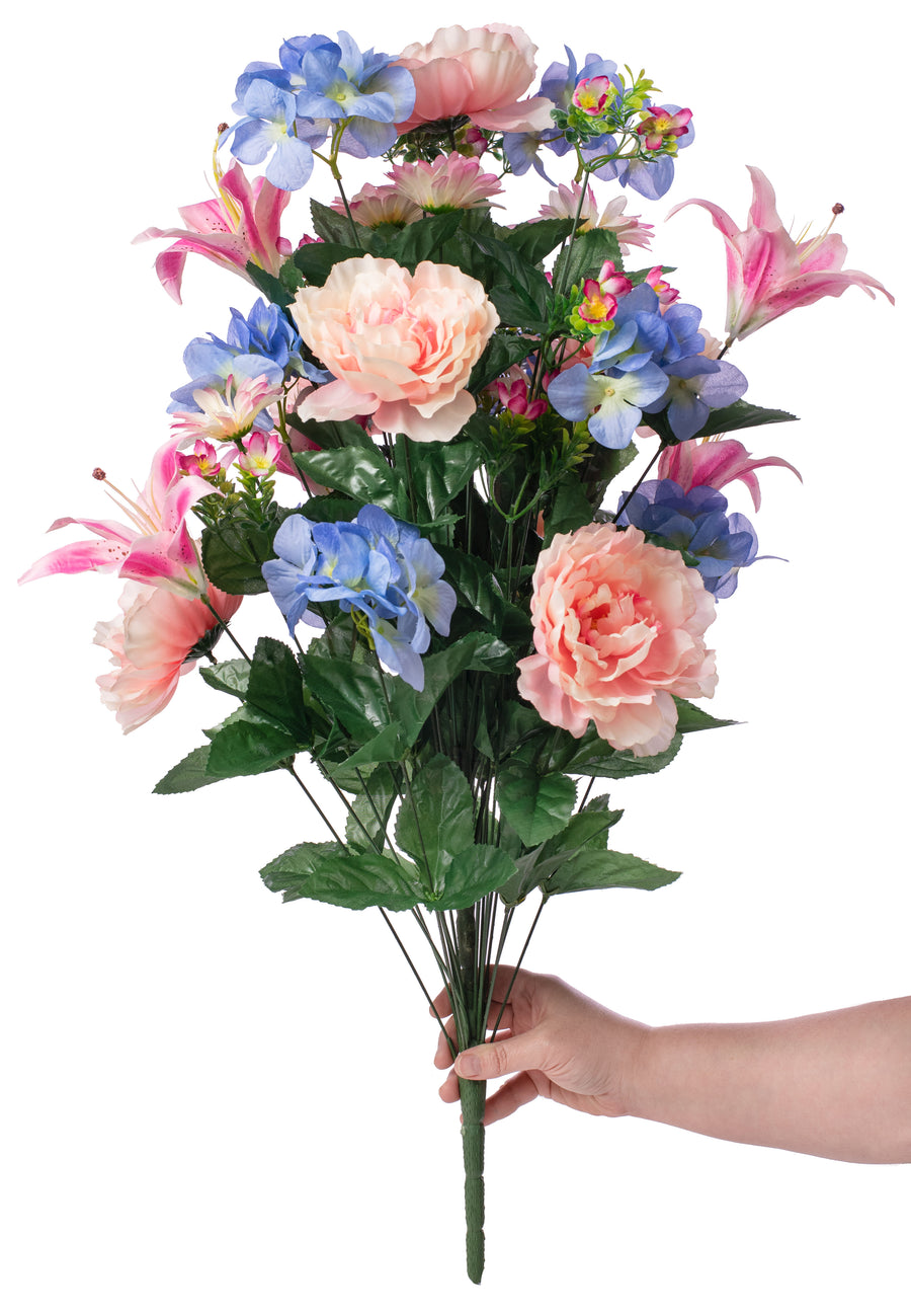 31" Peony Hydrangea Lily Bush Lifestyle Photo