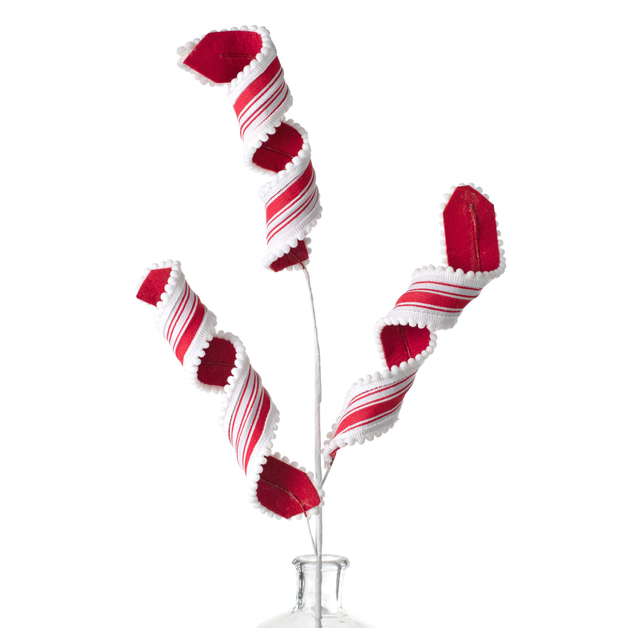 30" Peppermint Ball Fringe Curly Spray Item Number: 85284RDWT