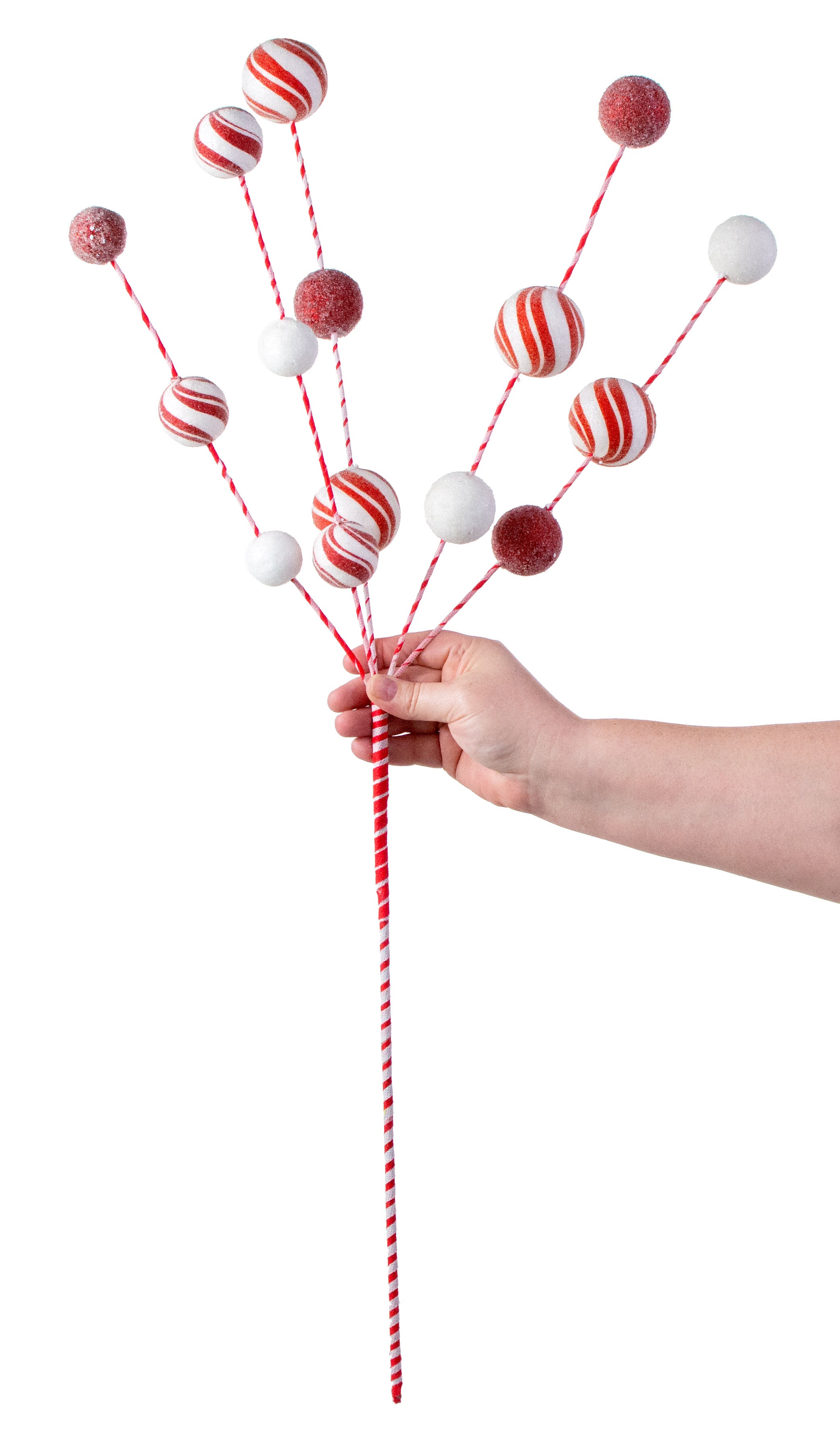 32" Peppermint Ball Spray detail photo 3
