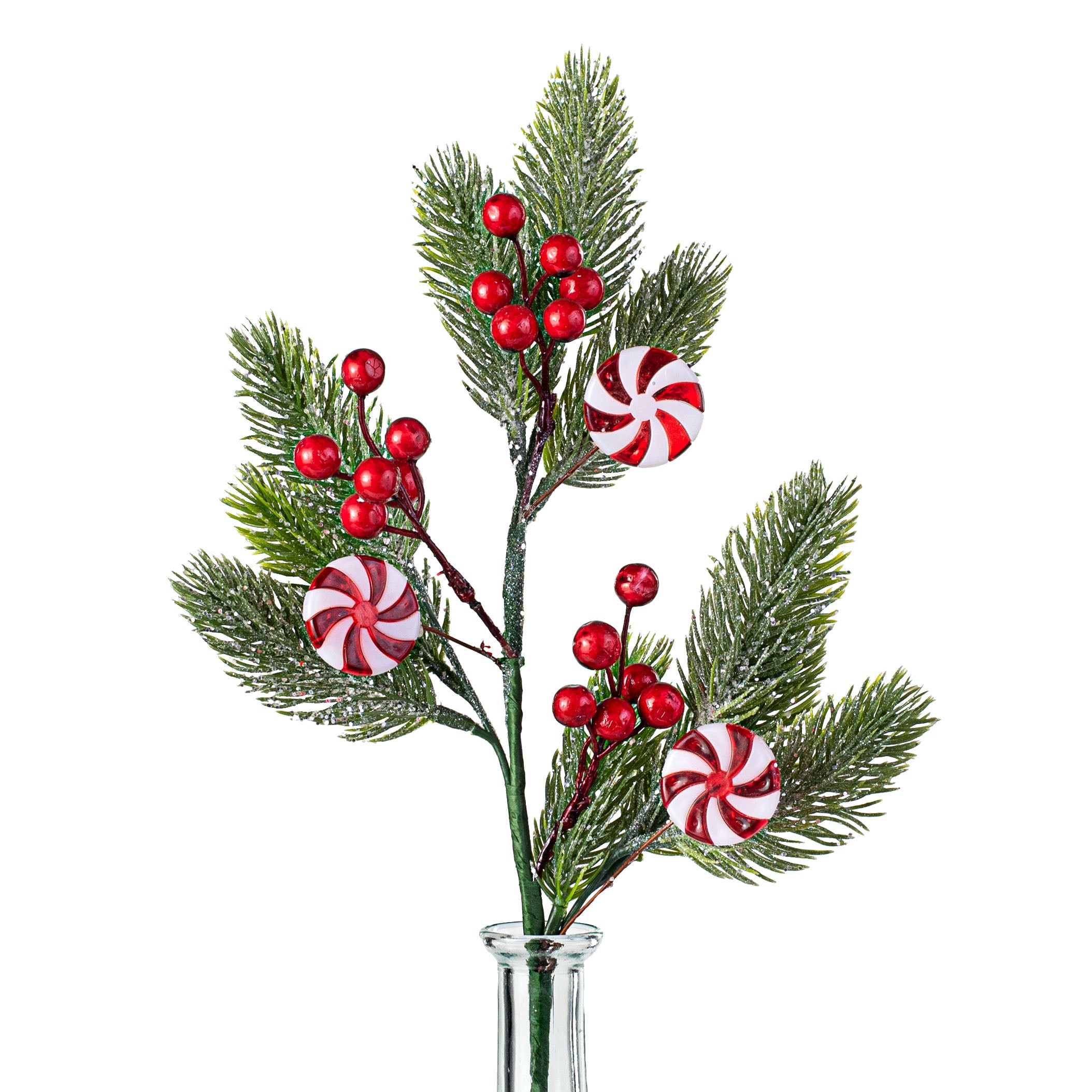 15" Peppermint, Berry, Pine Pick Item Number: 85075RDWT