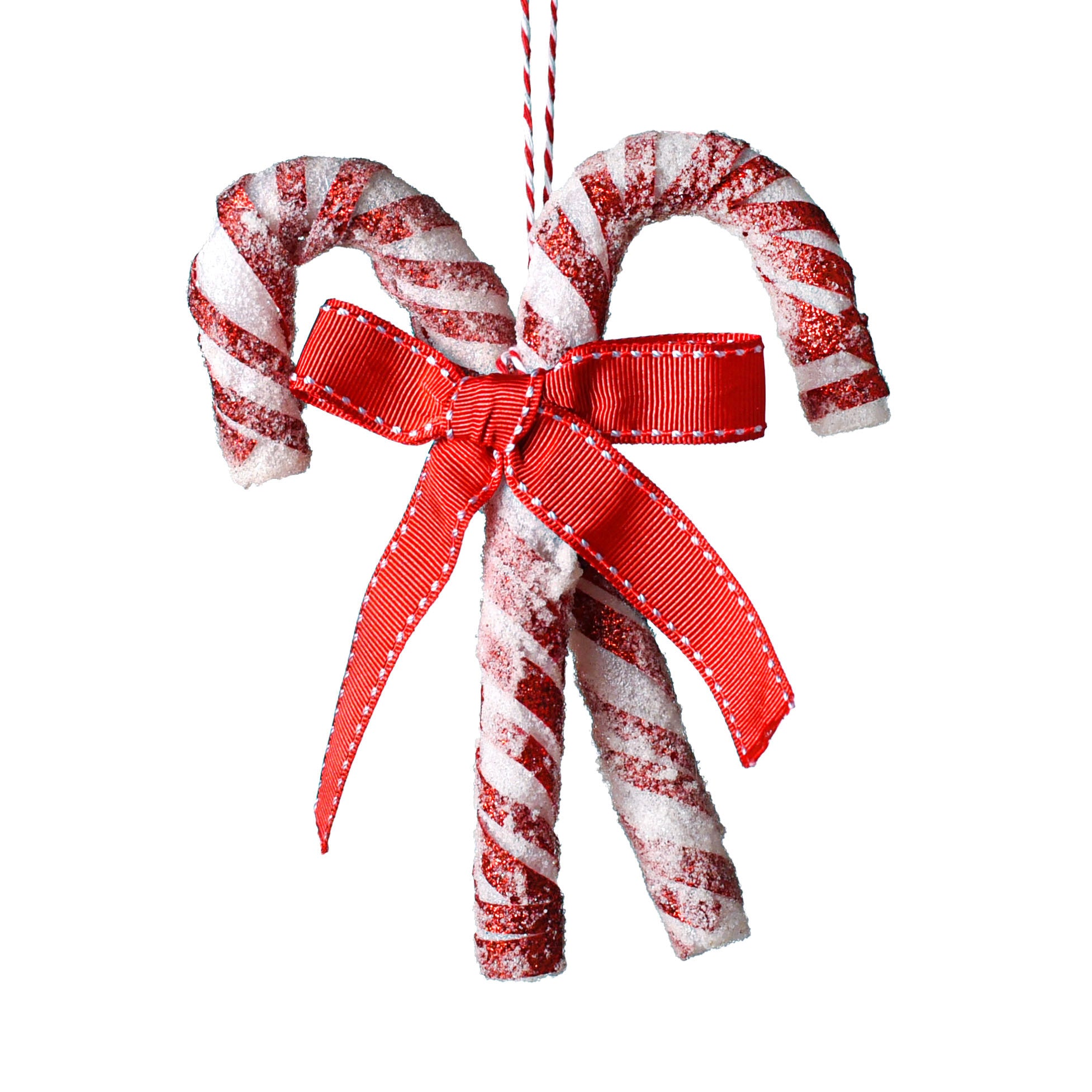 6" Peppermint Candy Canes Ornament Item Number: 85275RDWT