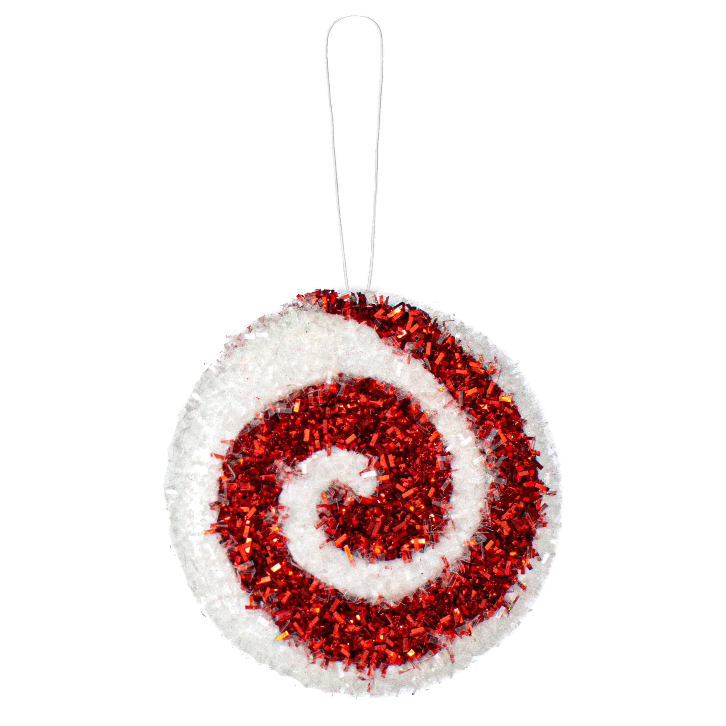 3" Peppermint Candy Ornaments: Red & White (Set of 12) detail photo 3