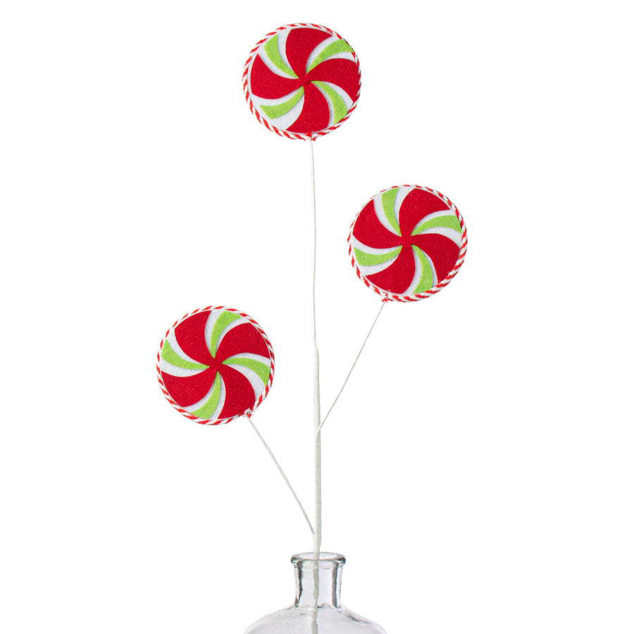 31" Peppermint Candy Spray: Red, White, Lime Item Number: XS108651