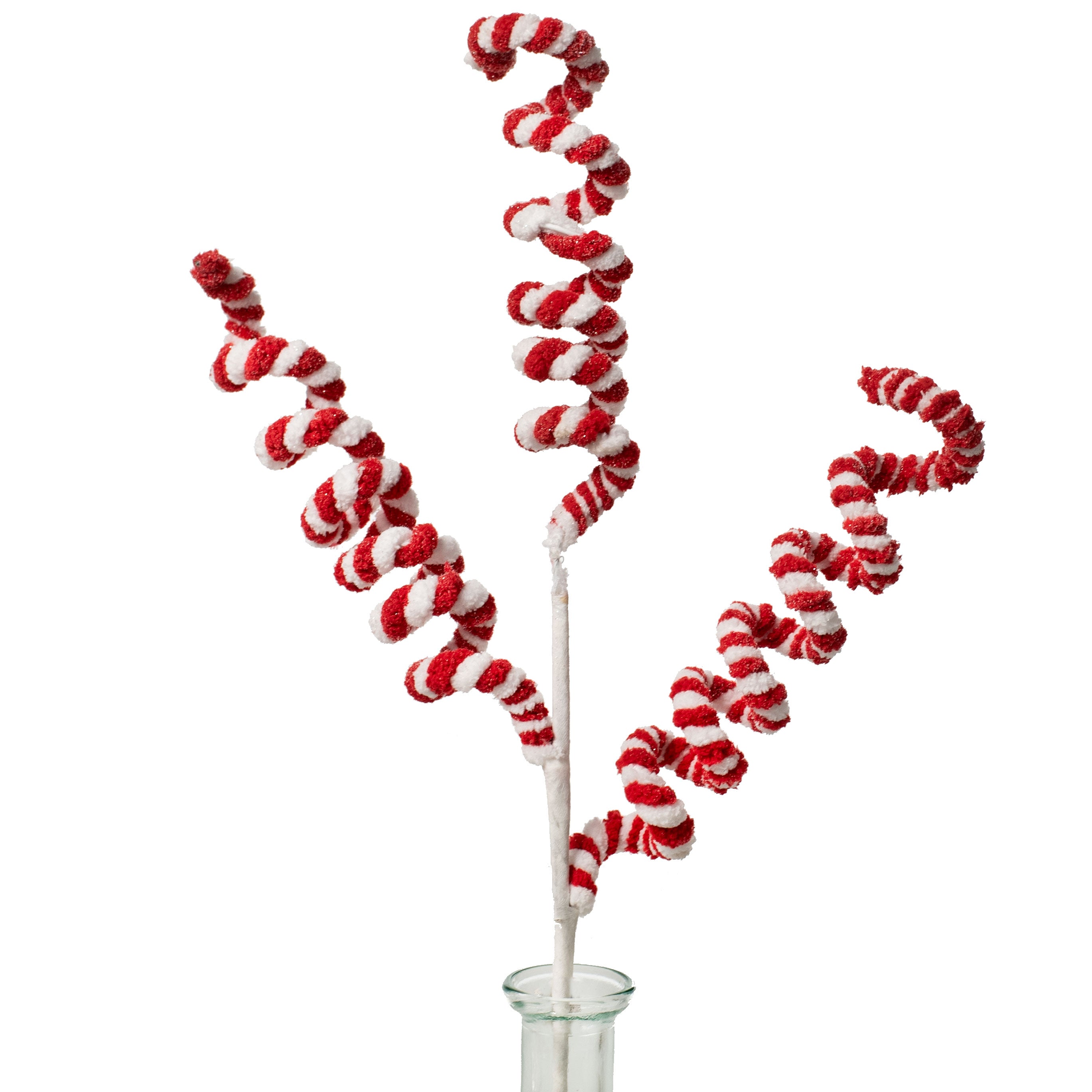 16" Peppermint Curly Chenille Pick: Red & White Item Number: 84124RDWT