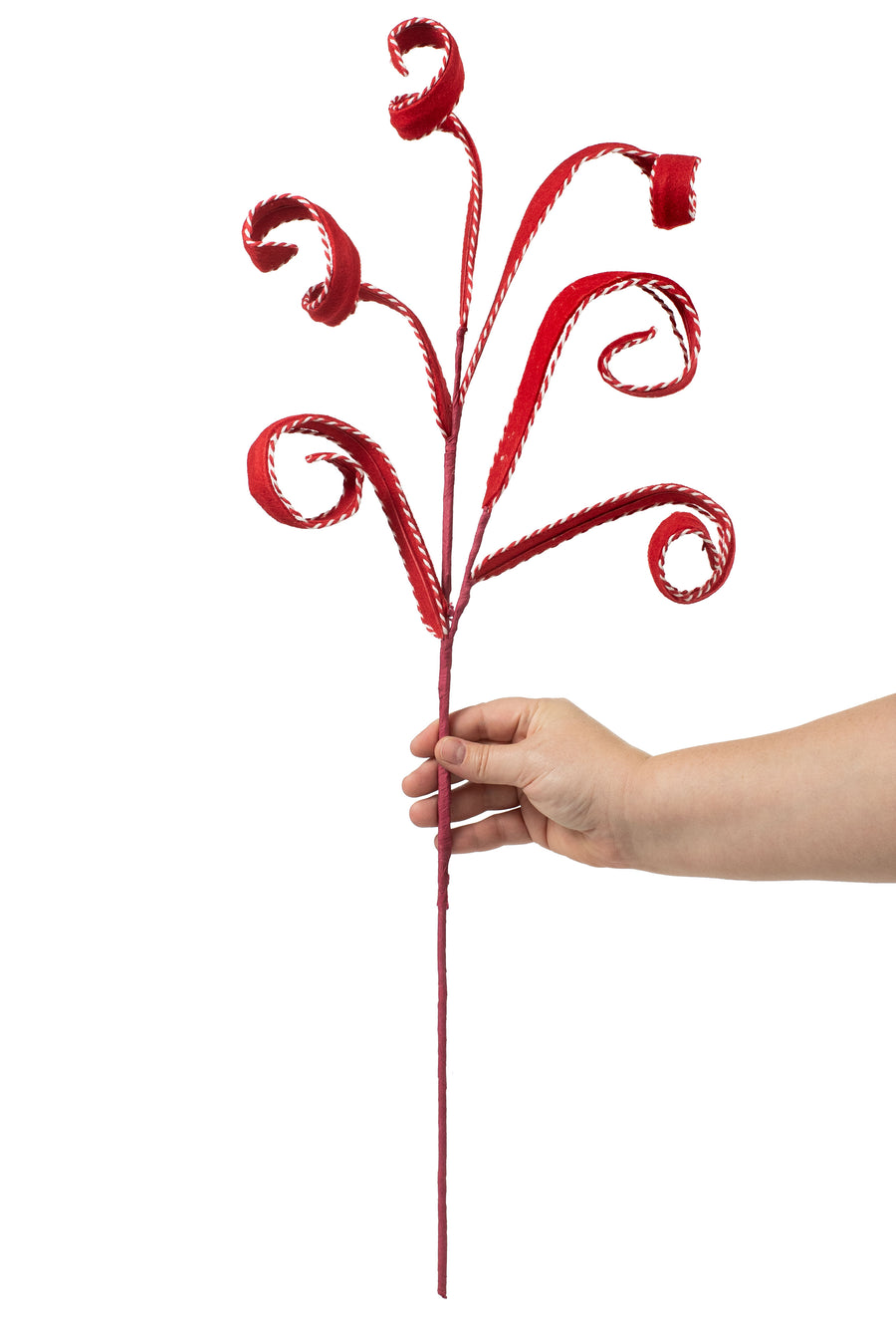 27" Peppermint Curly Felt Spray detail photo 3