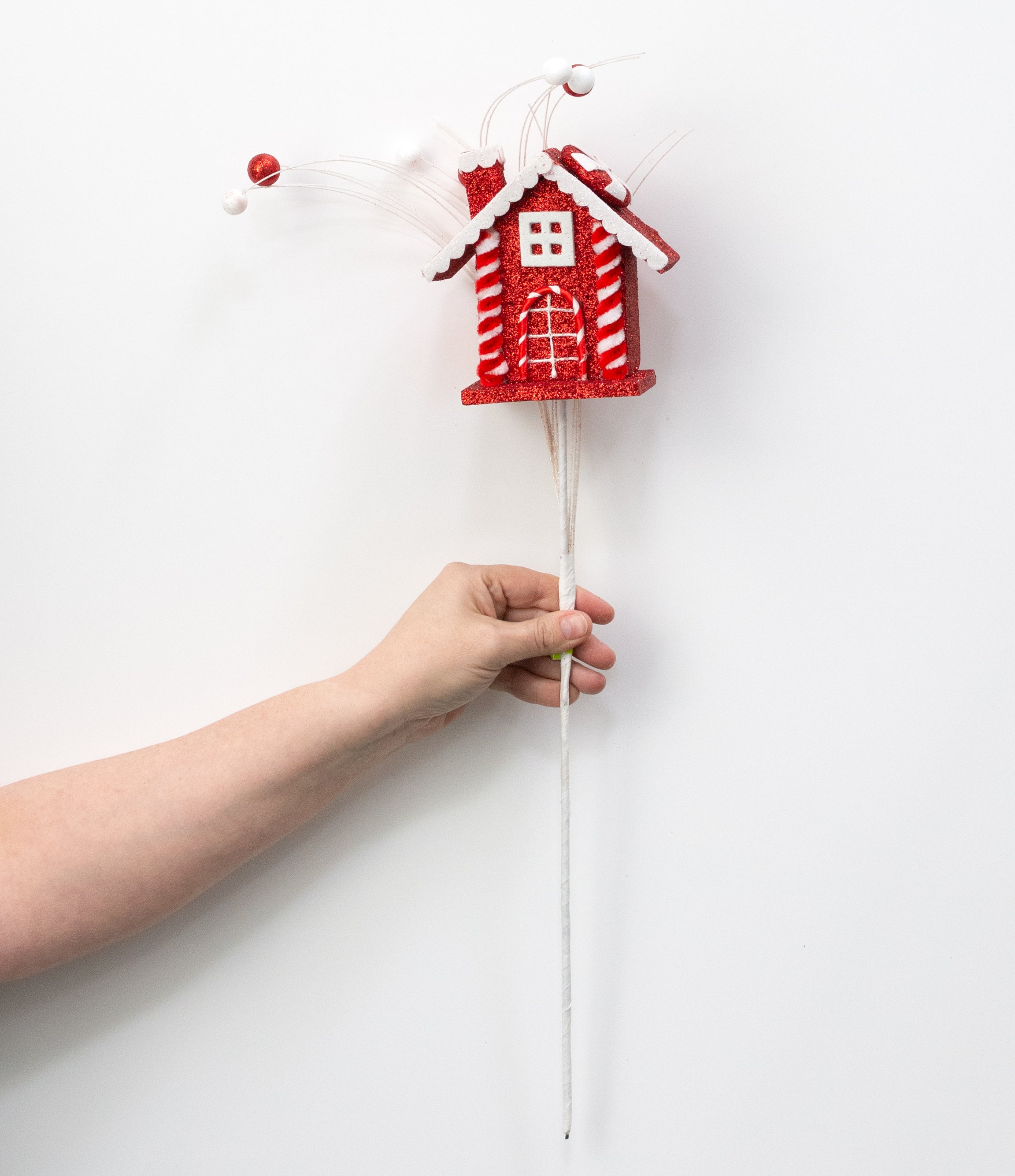 22" Peppermint Gingerbread House Spray detail photo 3