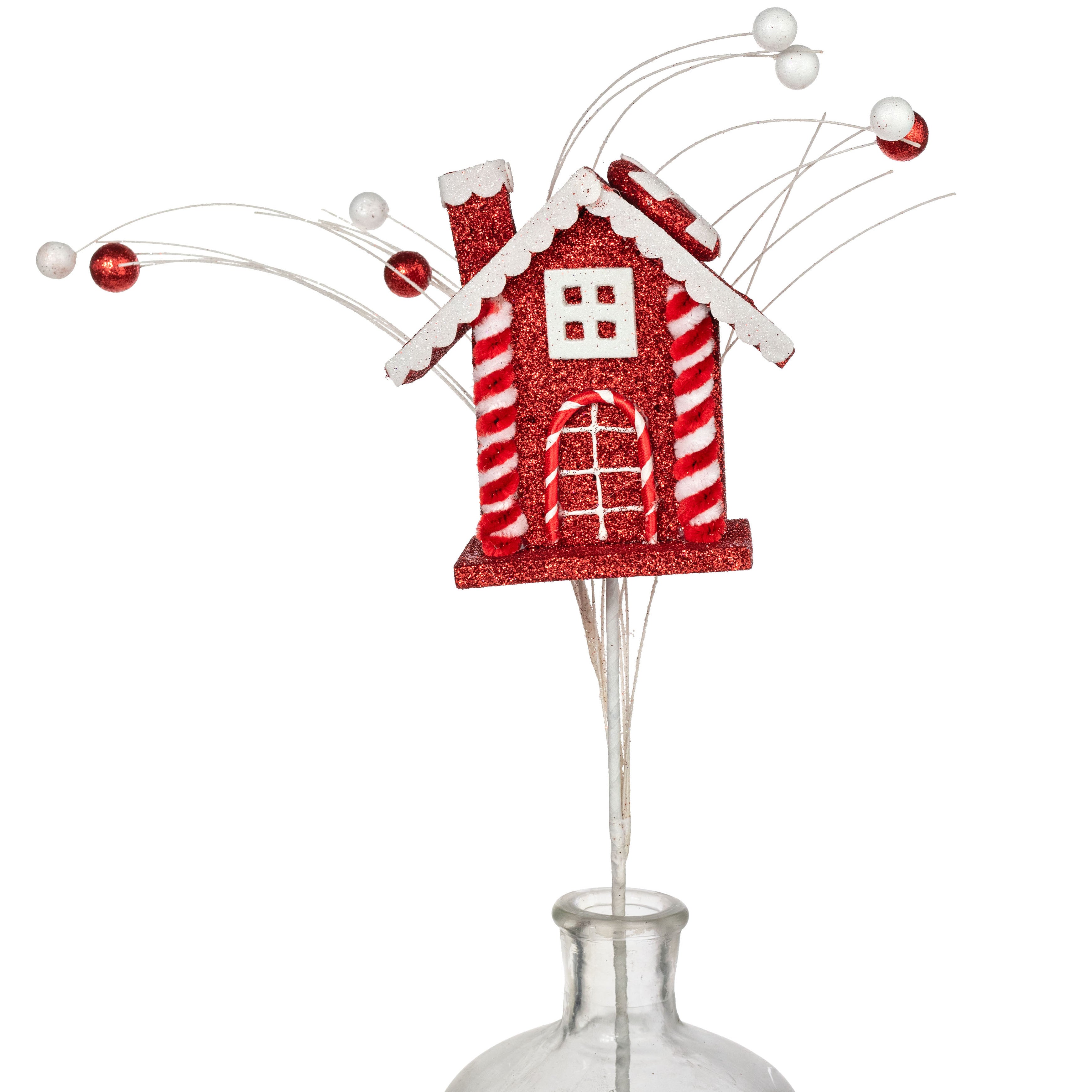22" Peppermint Gingerbread House Spray Item Number: 84190RDWT