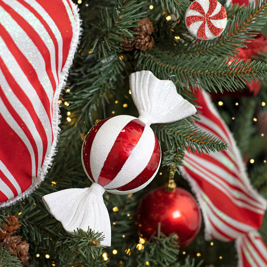 7.5" Peppermint Gumball Twist Ornament Lifestyle Photo