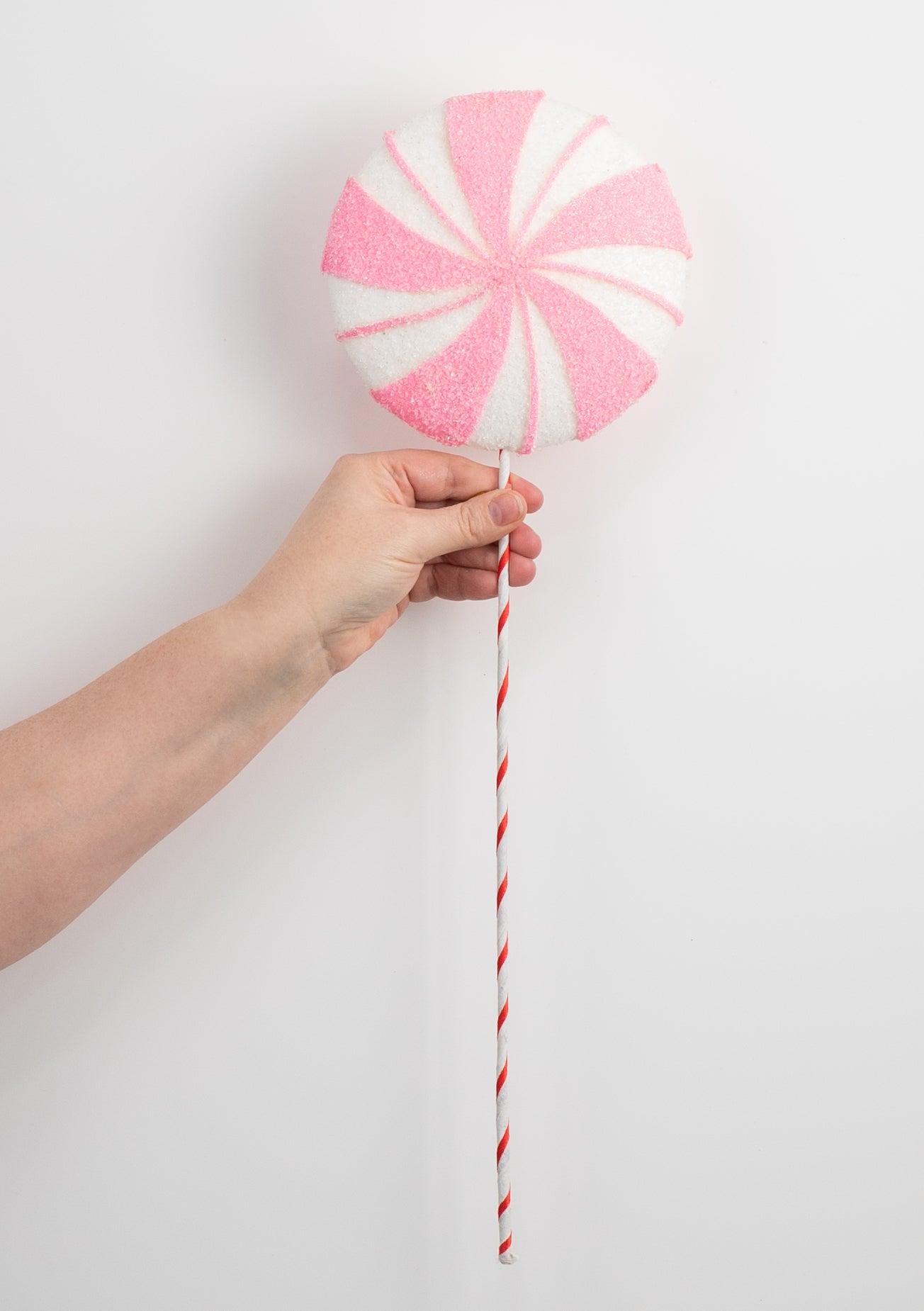 21" Peppermint Lollipop Spray: Pink detail photo 3
