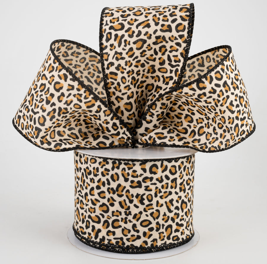 2.5" Petite Cheetah Print Satin Ribbon (10 Yards) Lifestyle Photo