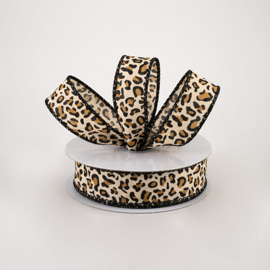 7/8" Petite Cheetah Print Satin Ribbon (10 Yards) Lifestyle Photo