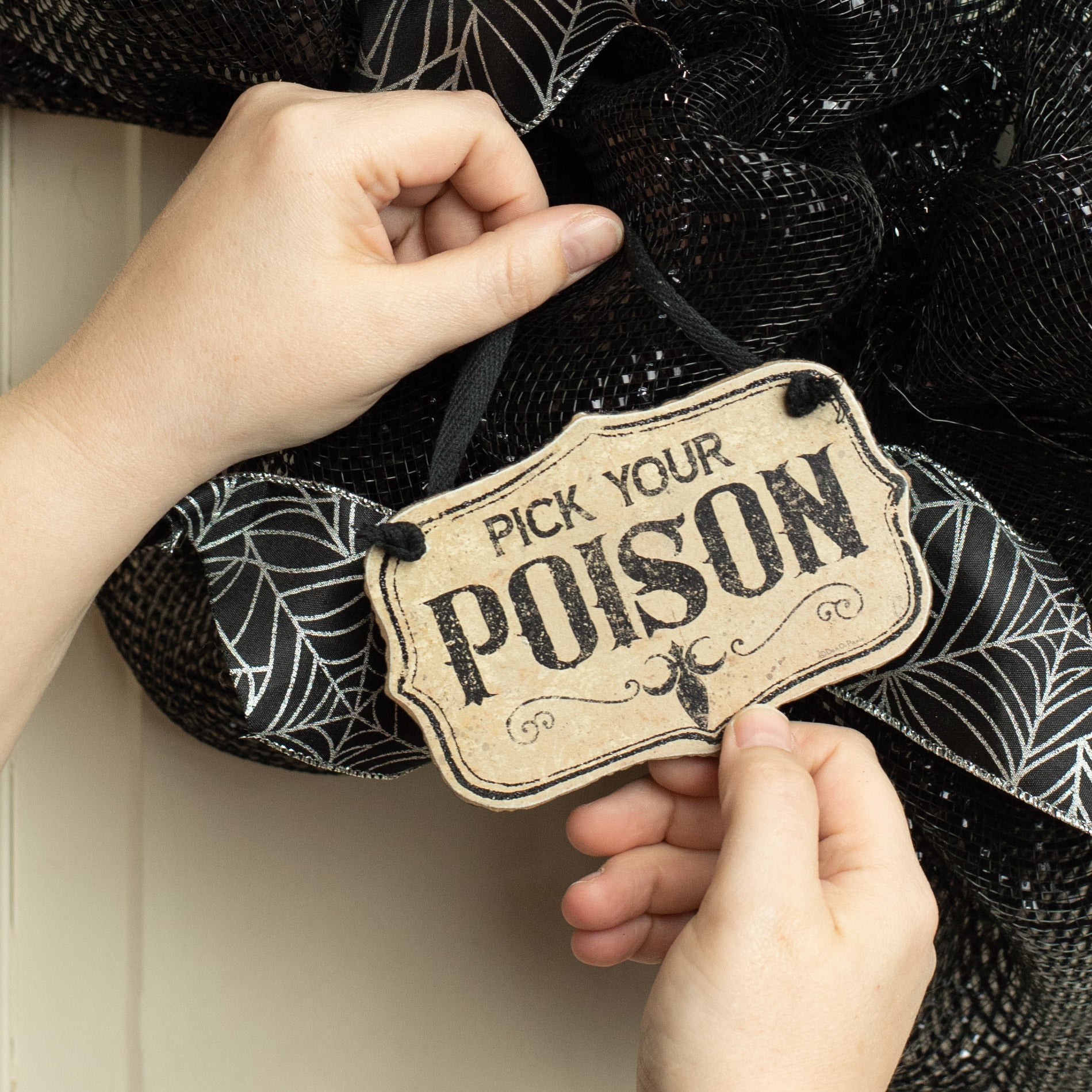 Pick Your Poison Hanging Sign (5" x 3.25") Lifestyle Photo