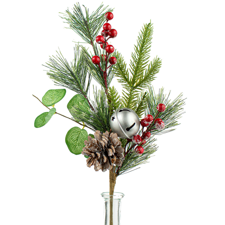 14" Pine Berry Bell Spray Item Number: 180793