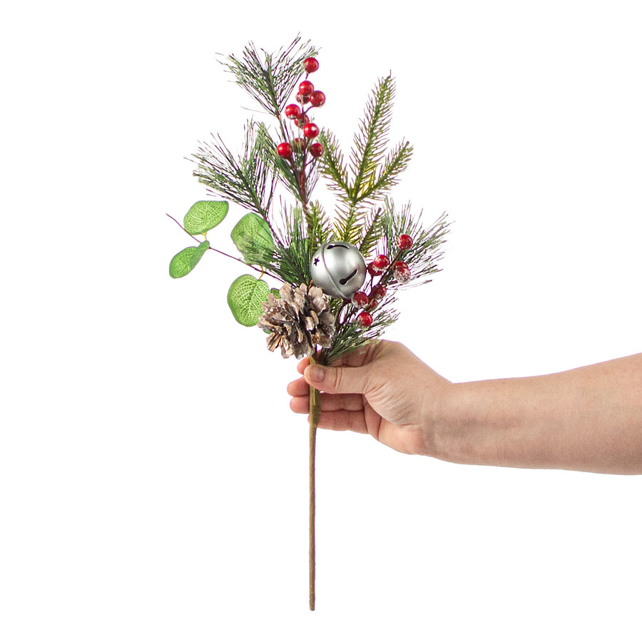 14" Pine Berry Bell Spray detail photo 3