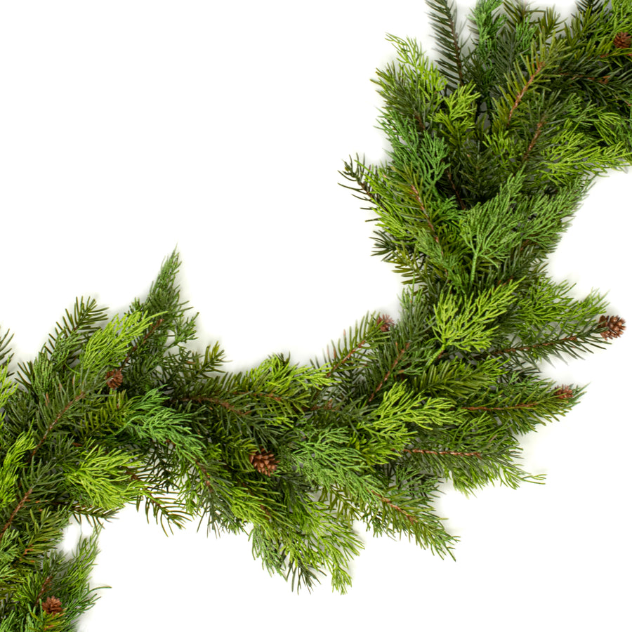 6' Pine Cedar Pinecone Garland Item Number: 83848GA6