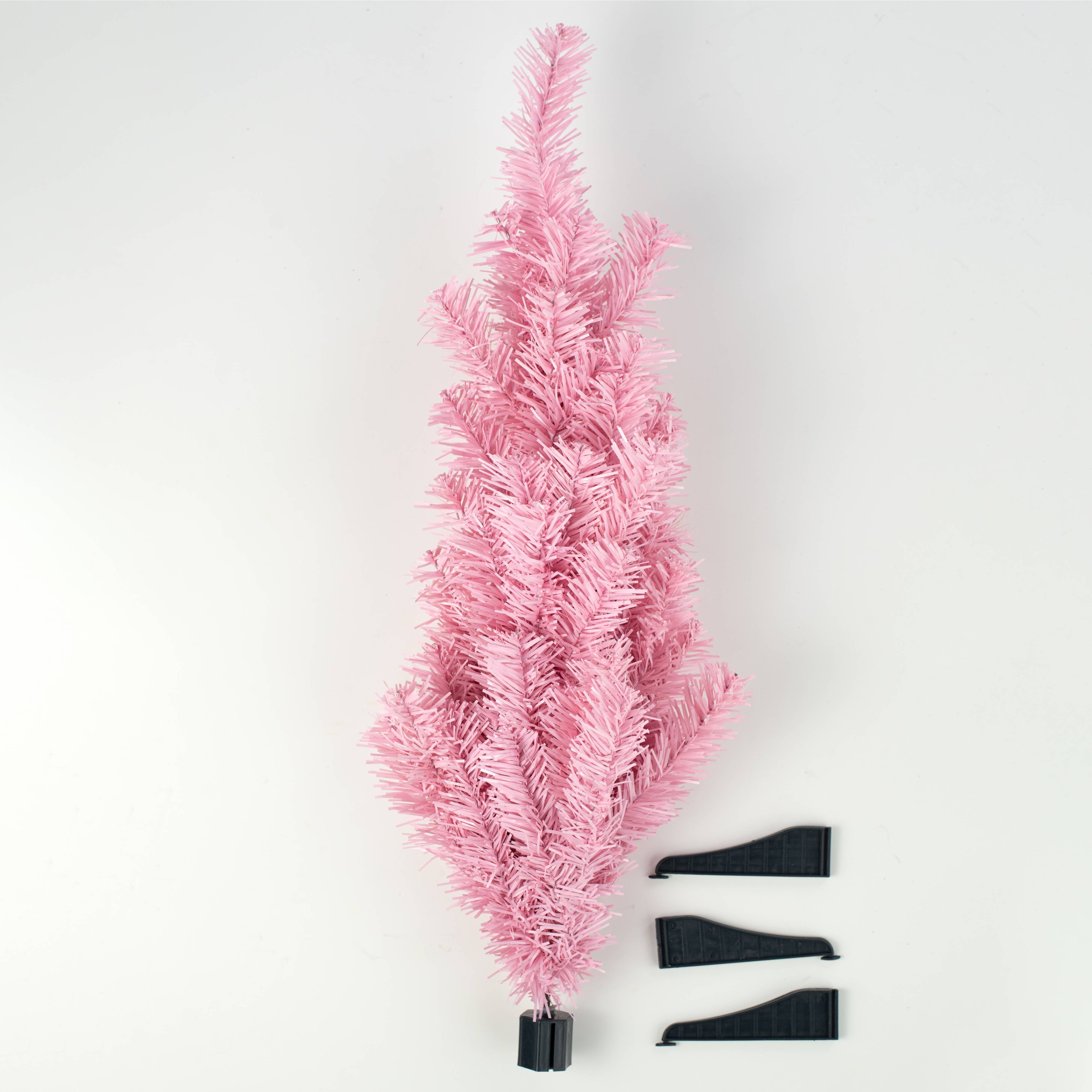 2' Pine PVC Tree: Candy Pink detail photo 3