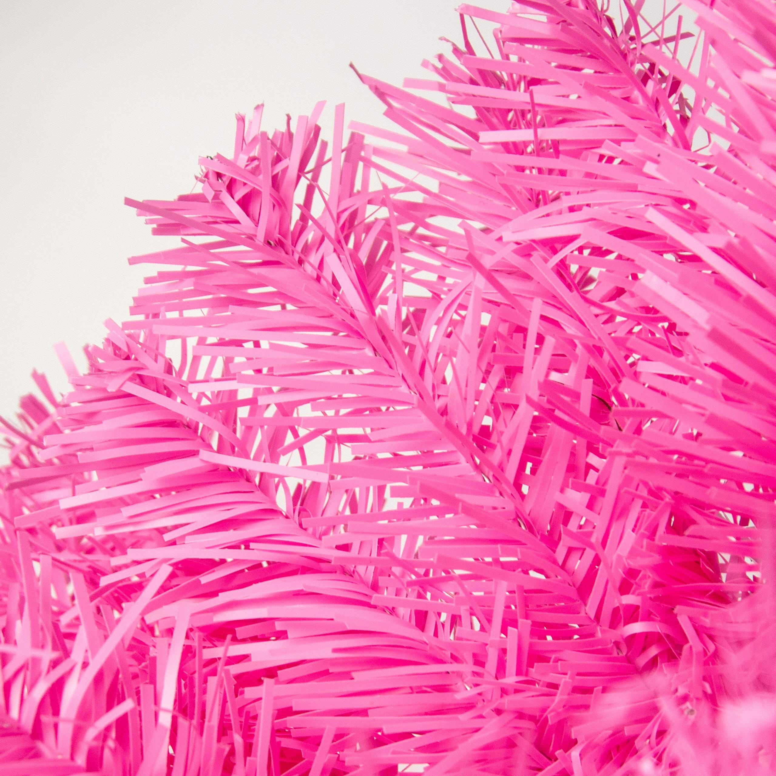 24" Pine PVC Wreath: Pink (180 Tips) detail photo 3