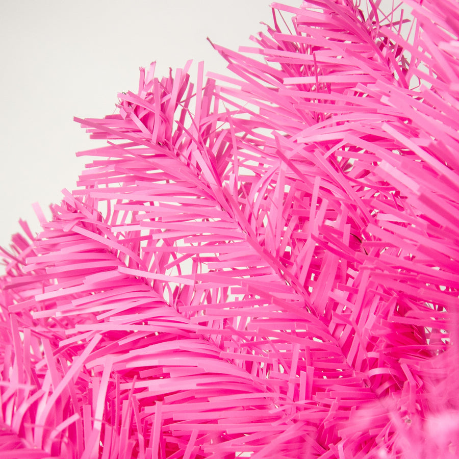 24" Pine PVC Wreath: Pink (180 Tips) detail photo 3