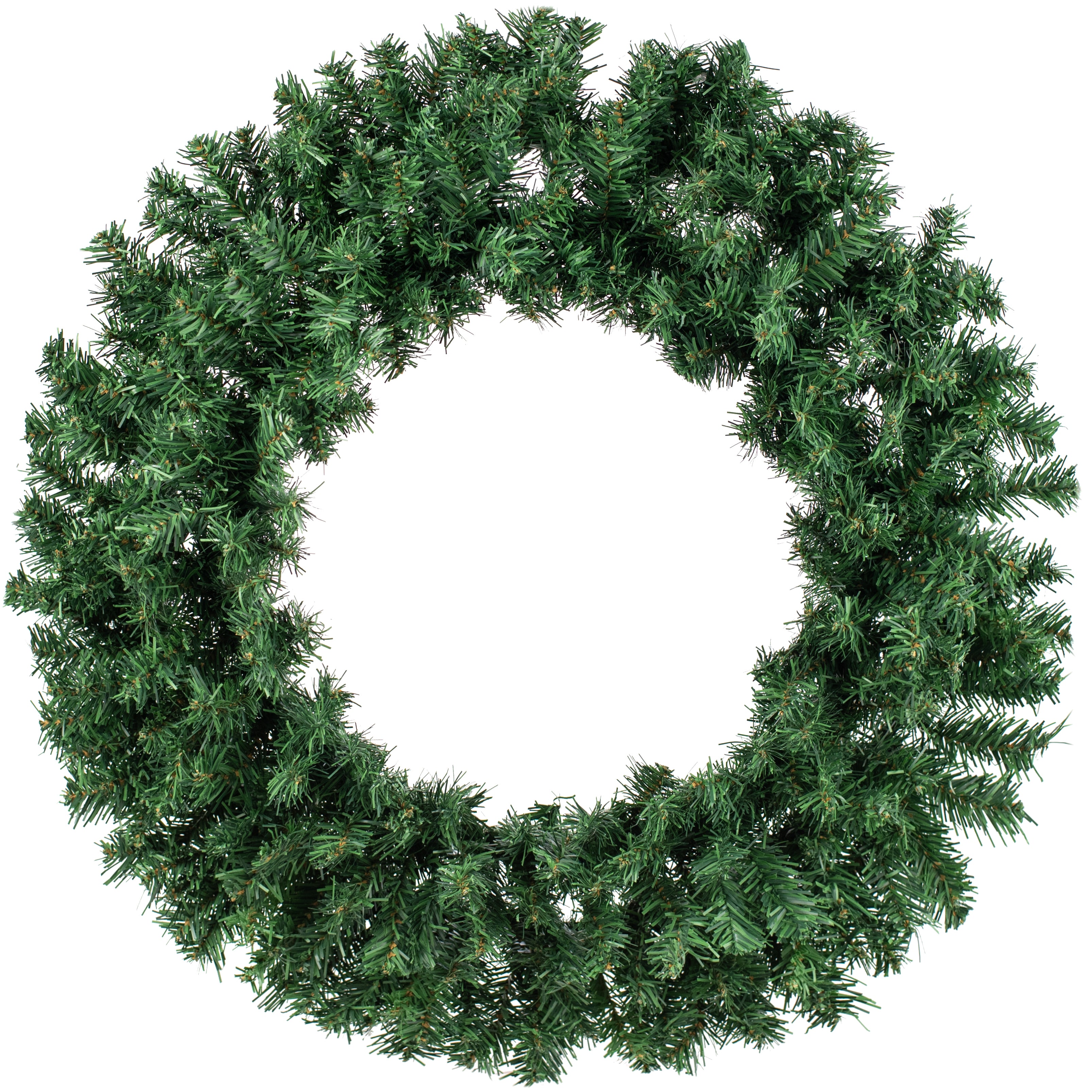 30" Pine PVC Wreath: Two-Tone Green (280 Tips) Item Number: XX962409