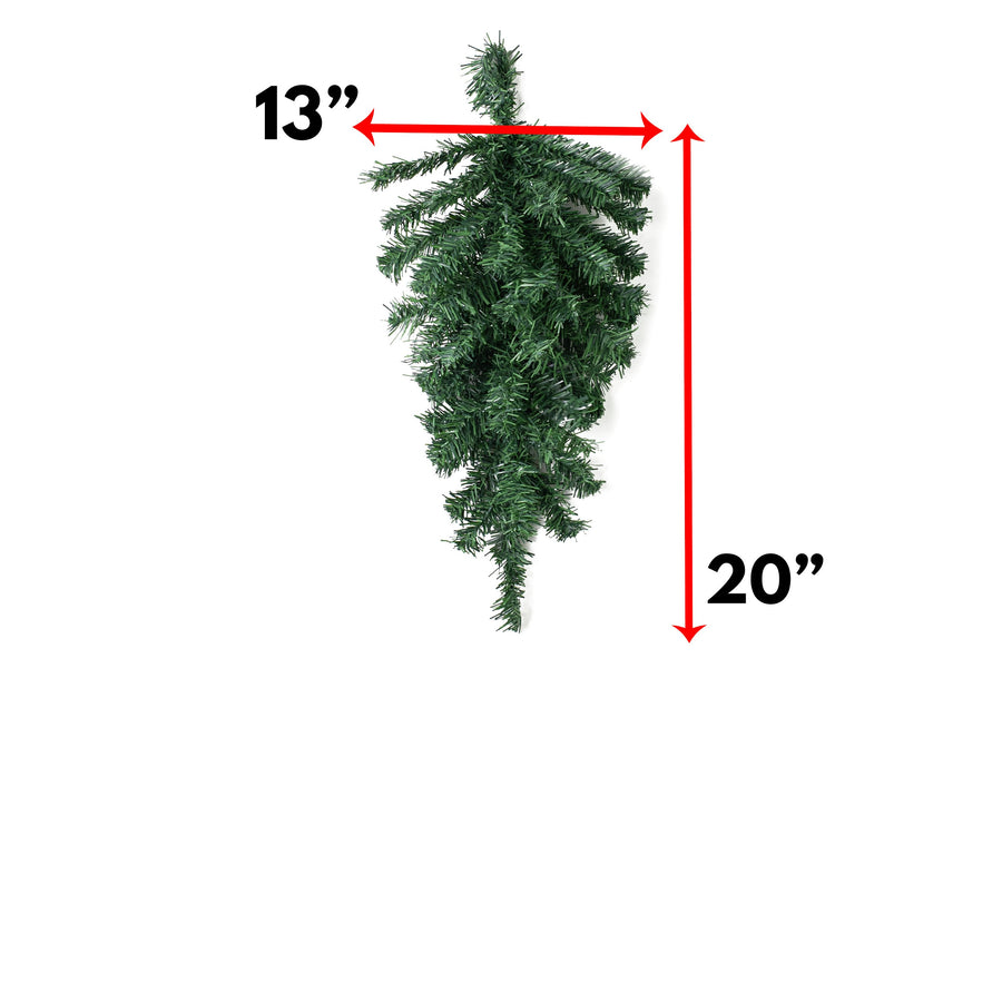 20" Pine Teardrop Swag: Two-Tone Geen (45 Tips) detail photo 3