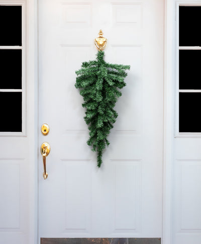 30" Pine Teardrop Swag: Two-Tone Green (70 Tips) Lifestyle Photo