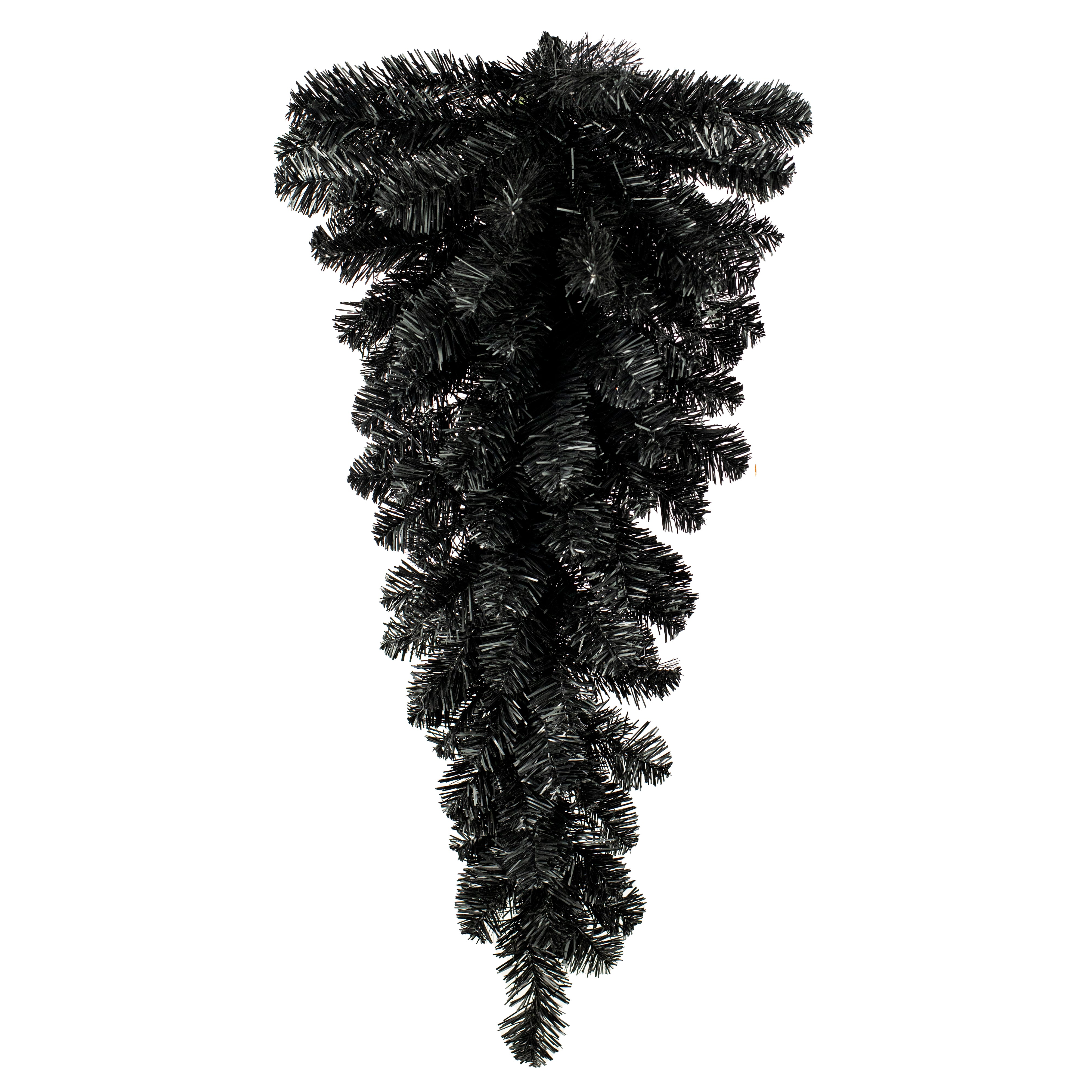 32" Pine Tinsel Teardrop Swag: Black Item Number: 57198TE32